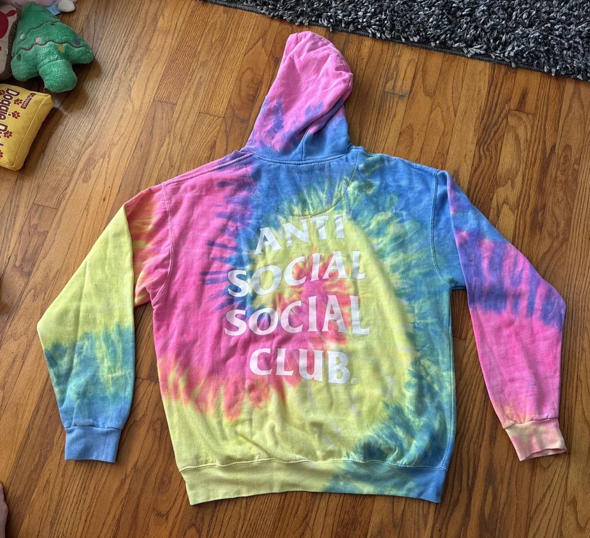 Anti Social Social Club Rare Neon Tiedye Hoodie Size L / US 10 / IT 46 - 3 Thumbnail