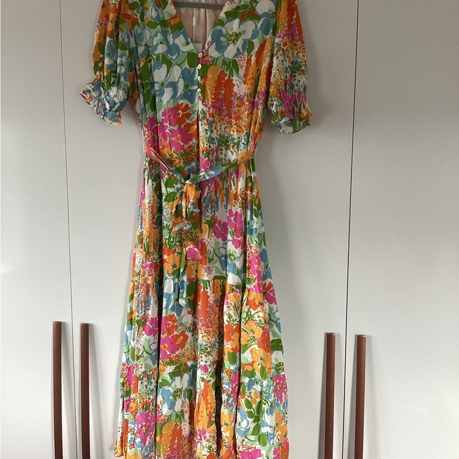 Rails NWT Rails Eliana Day Garden Floral Belted Midi Dress sz XS Size XS / US 0-2 / IT 36-38 - 4 Thumbnail