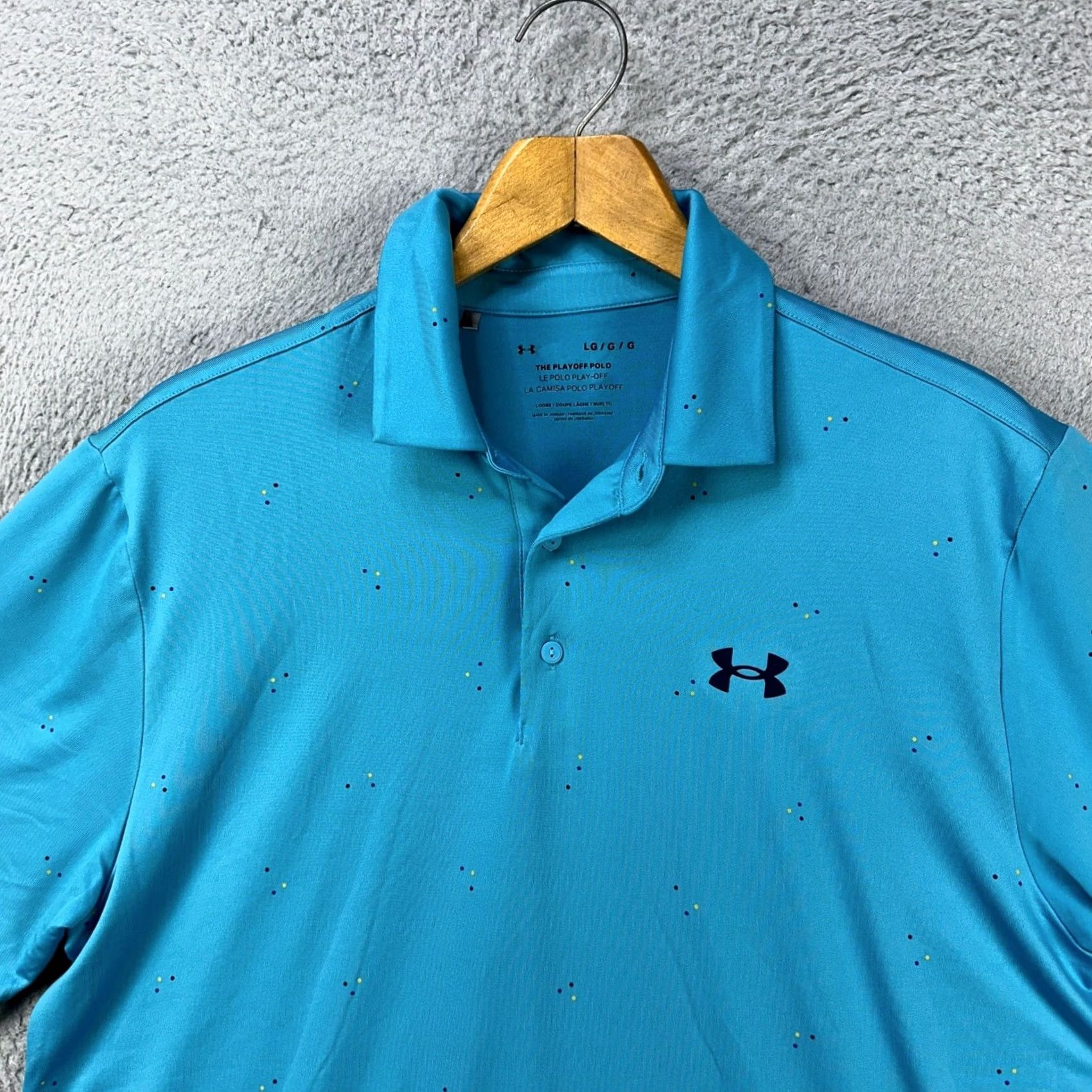 Under Armour Under Armour Polo Shirt Men Large Blue Rugby Short Sleeve Stretch Play Off Size US L / EU 52-54 / 3 - 6 Thumbnail