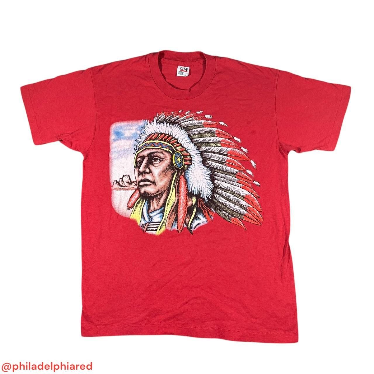 Designer Vintage 1990s Made In Usa Native American themed t-shirt L Size US S / EU 44-46 / 1 - 1 Thumbnail