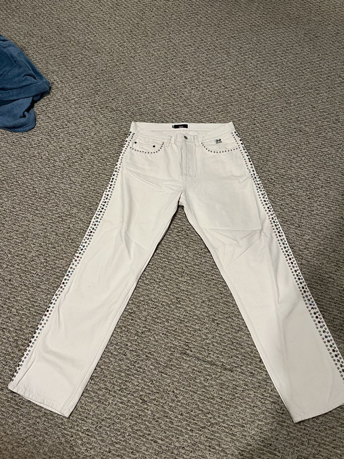 B.B. Simon × Supreme Bb Simon supreme studded jeans Size US 32 / EU 48 - 1 Thumbnail