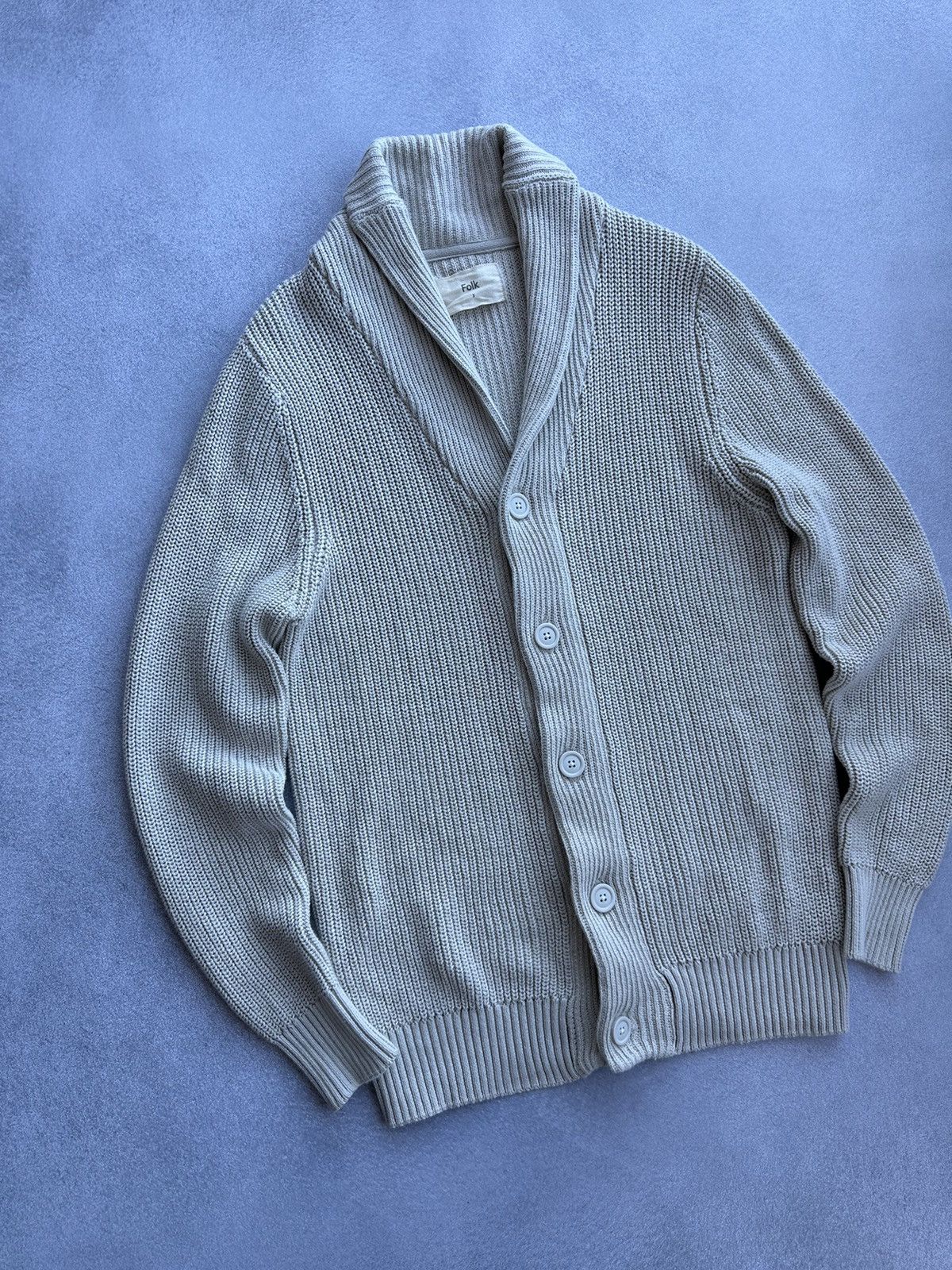 Folk × Vintage Folk Beige Knitted Cardigan Sweater Size US L / EU 52-54 / 3 - 2 Thumbnail