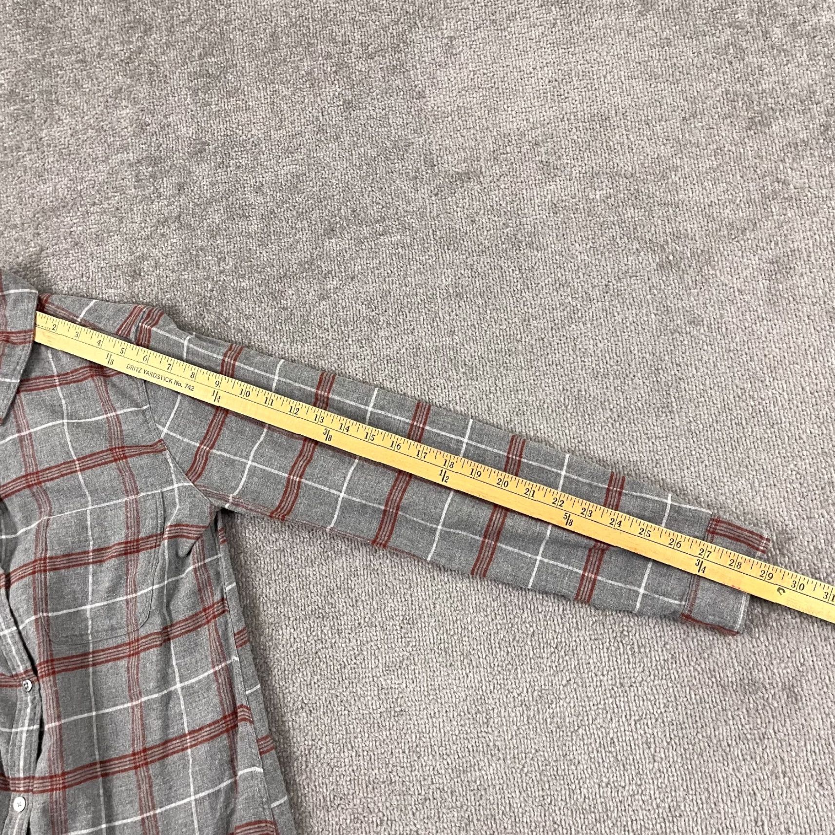 Faherty FAHERTY Shirt Womens Small Gray Plaid Button Lightweight Flannel Organic Cotton Size S / US 4 / IT 40 - 5 Thumbnail