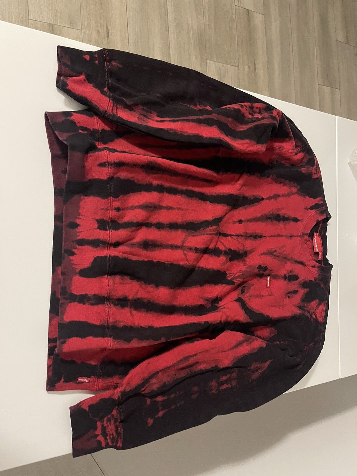 Supreme Supreme Small Box Crewneck Red Tie Dye | Grailed