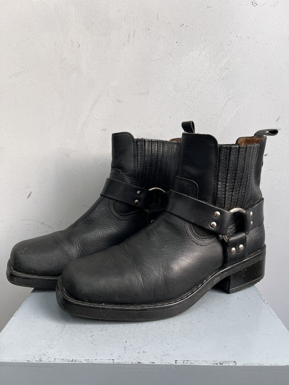 Wrangler Wrangler black leather guidi boots vintage biker style Size US 10 / EU 43 - 4 Thumbnail