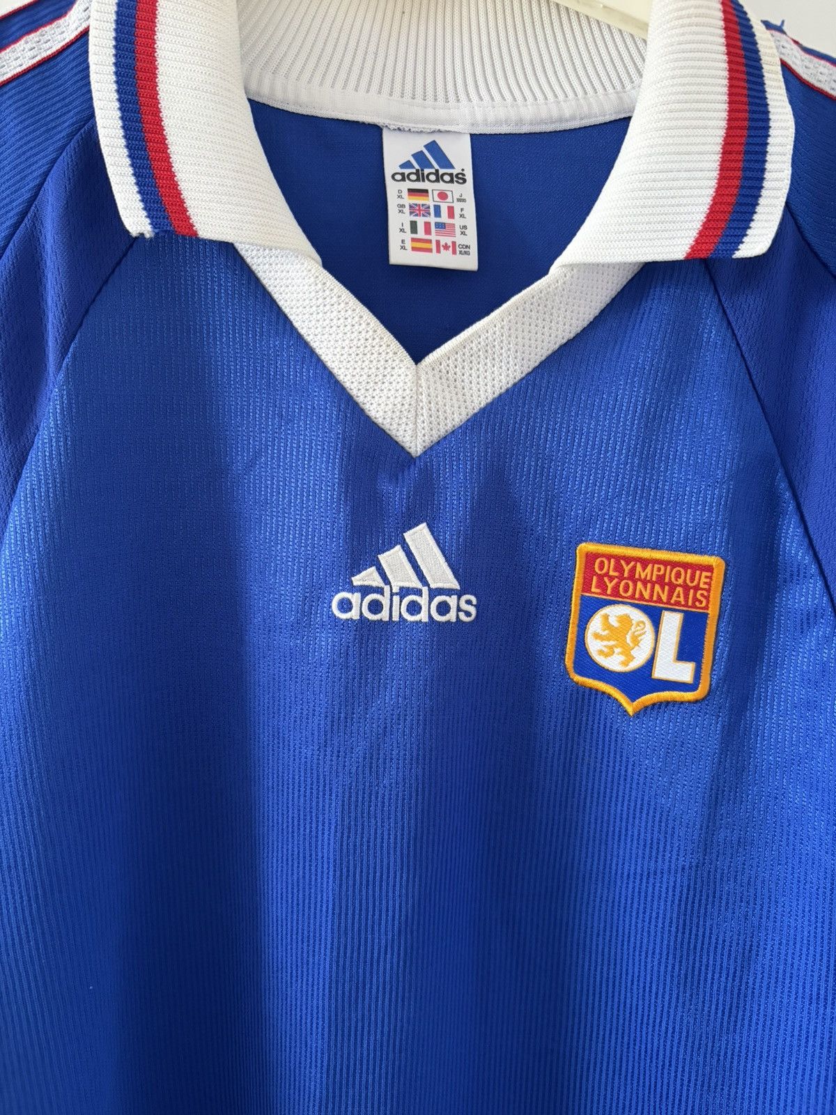 Olimpique Lyon adidas 1998-2000 wyjazdowa Vintage — zdjęcie 2