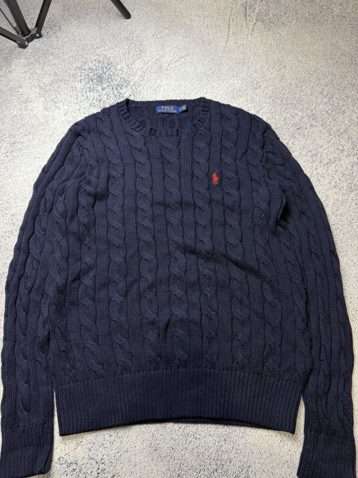 Polo Ralph Lauren Mens Vintage Polo Ralph Lauren knitted Blue Sweater luxury Size US S / EU 44-46 / 1 - 5 Thumbnail