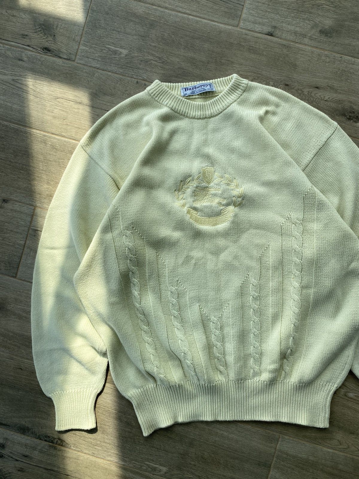 Burberry Burberry Big Logo Knit Sweater Size US L / EU 52-54 / 3 - 4 Thumbnail