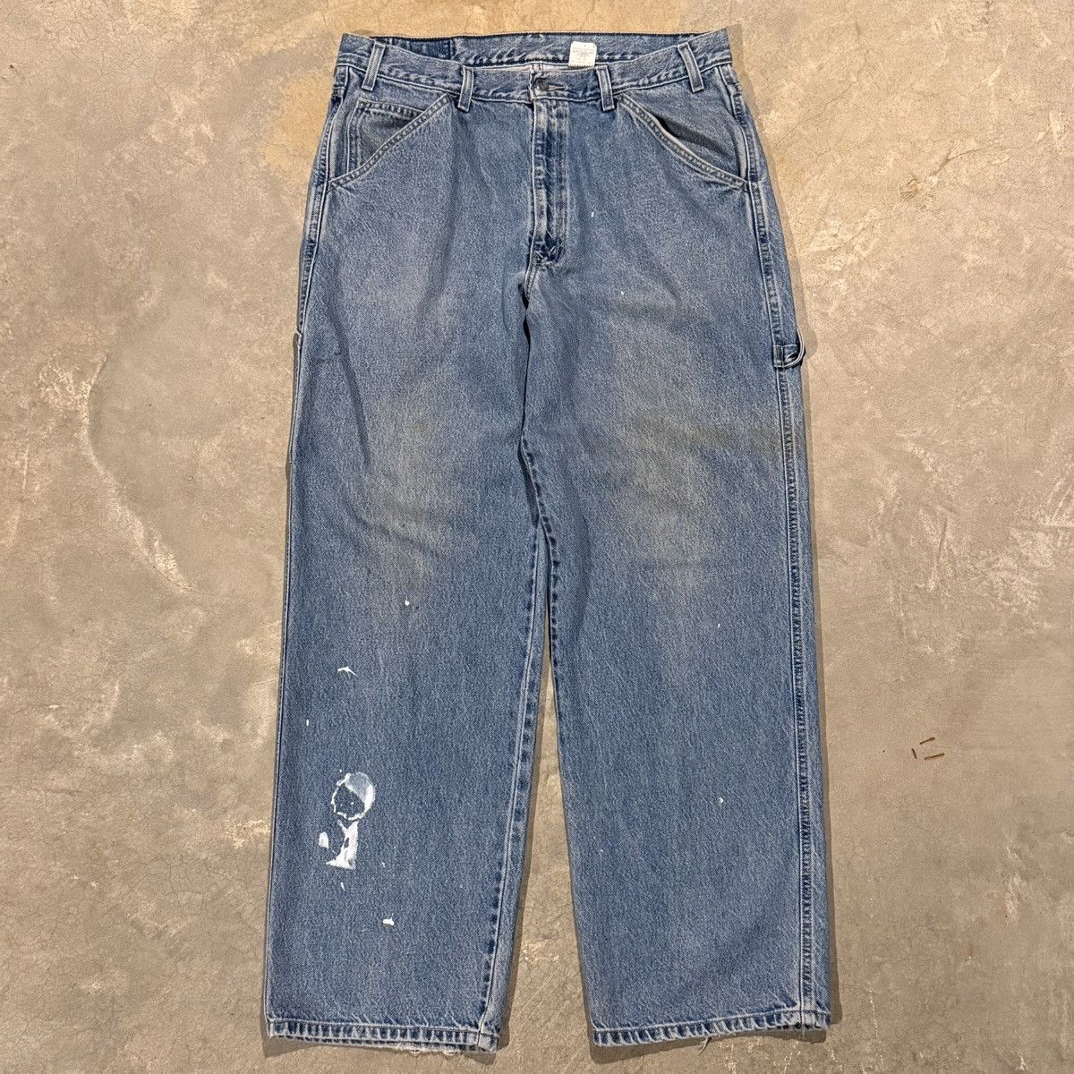 Levi's 1990s Levi’s L2 Silver Tab Distressed Baggy Carpenter Jeans Size US 36 / EU 52 - 8 Thumbnail