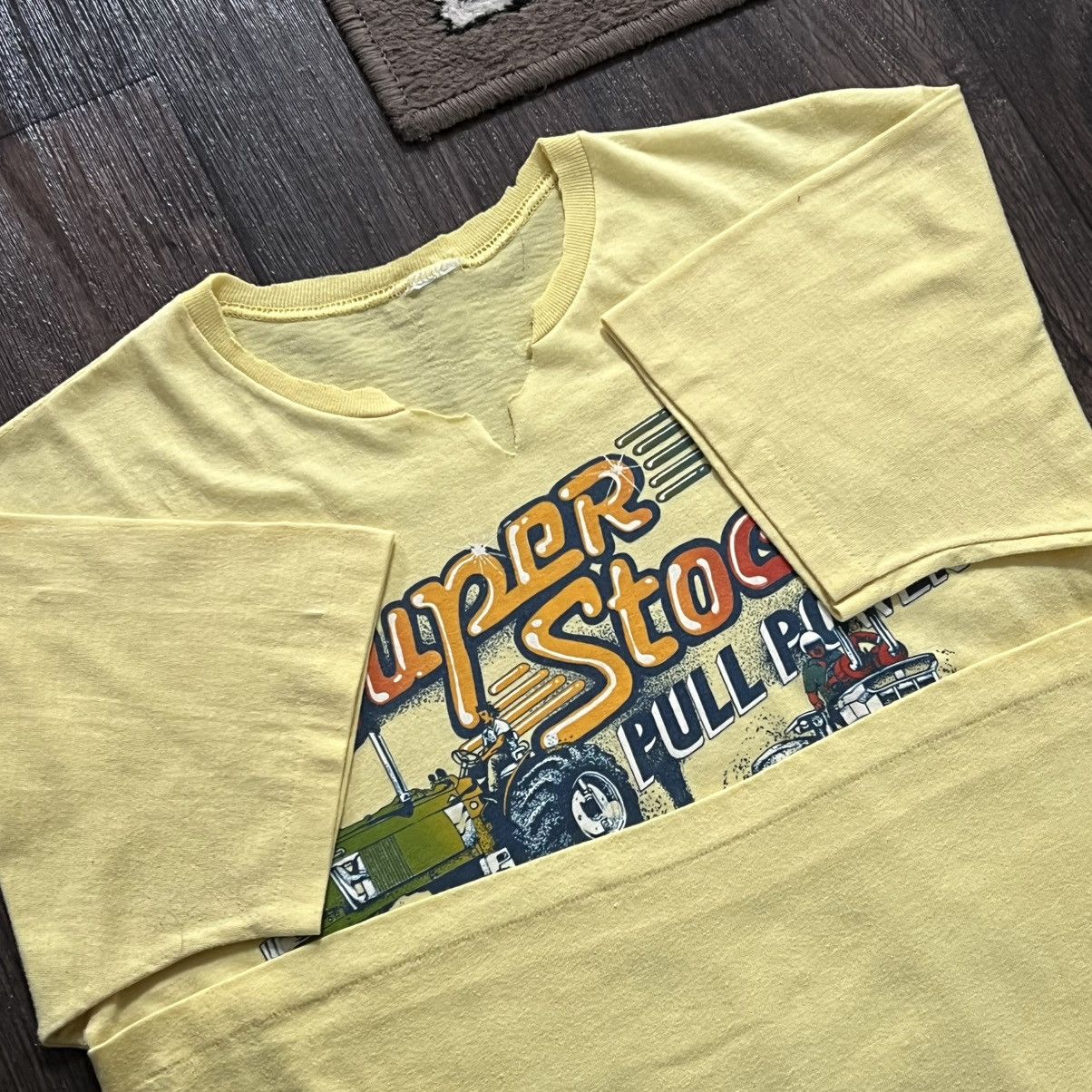 Vintage 1970s single stitched, distressed, lawnmower comp Size US L / EU 52-54 / 3 - 2 Thumbnail