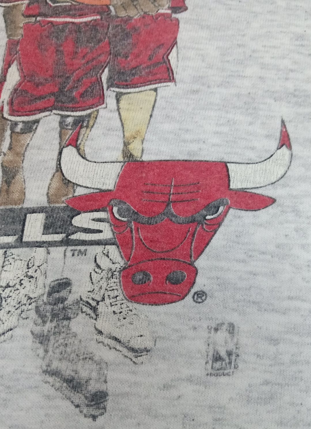 NBA × Vintage Vintage 90s NBA Playoffs Chicago Bulls Red Heat T-shirt Size US L / EU 52-54 / 3 - 15 Thumbnail