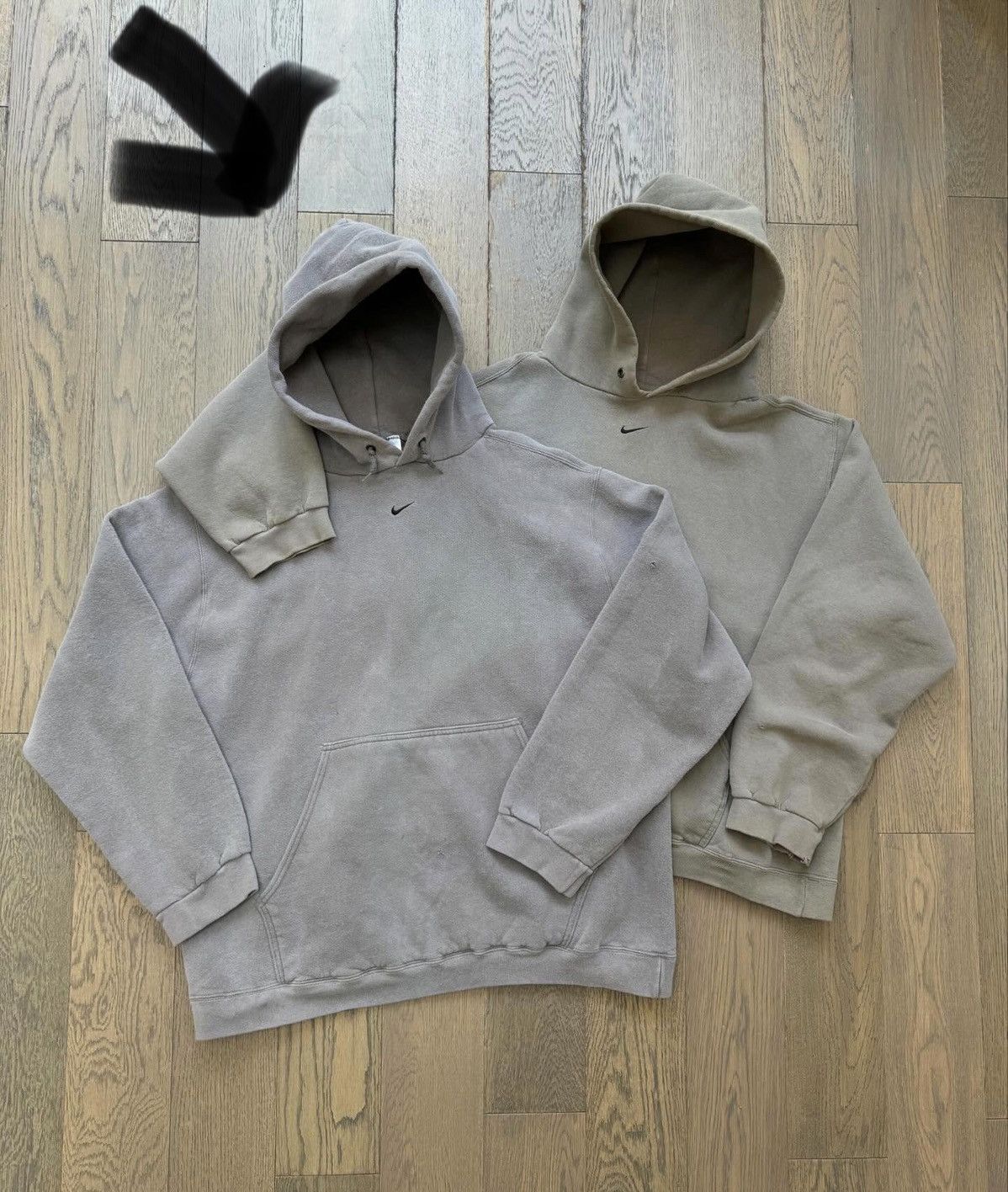 Nike 90’s Nike Center Swoosh Hoodie - Grey Size US XL / EU 56 / 4 - 10 Thumbnail
