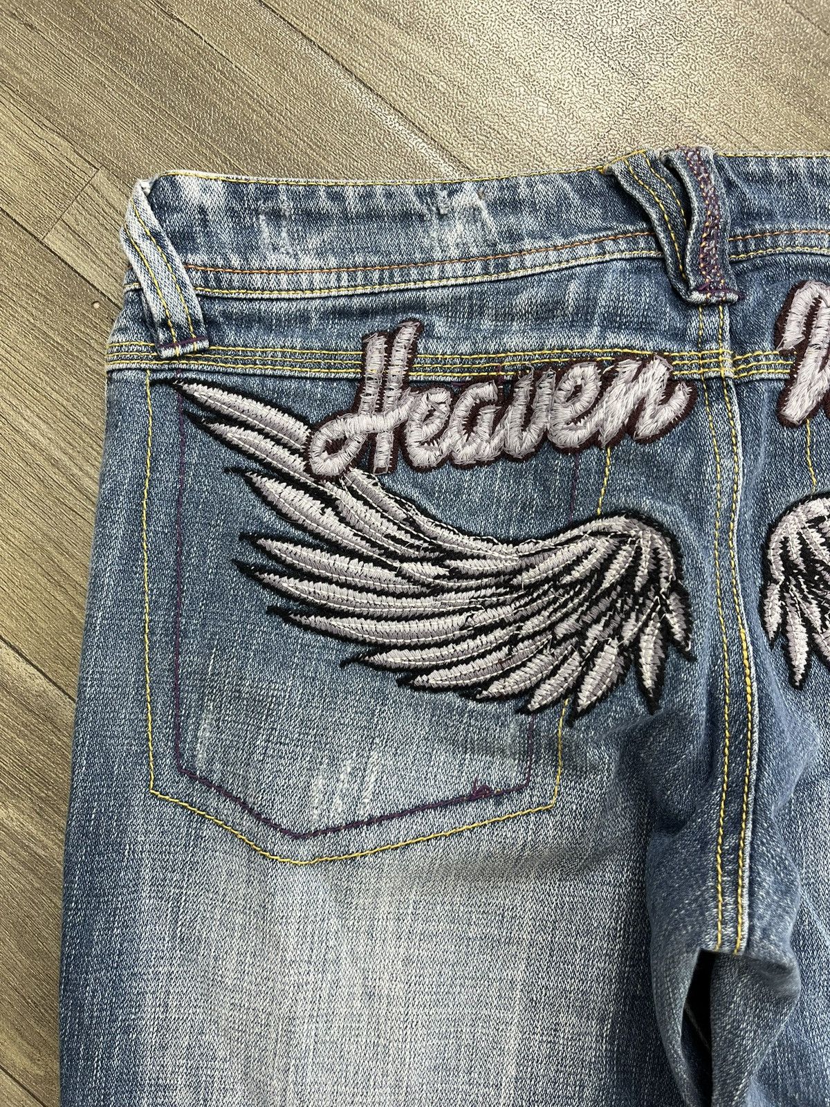 If Six Was Nine 2000s Heaven Winger Embrodiery Bootcut Lgb Style Flare Jeans Size US 30 / EU 46 - 15 Thumbnail