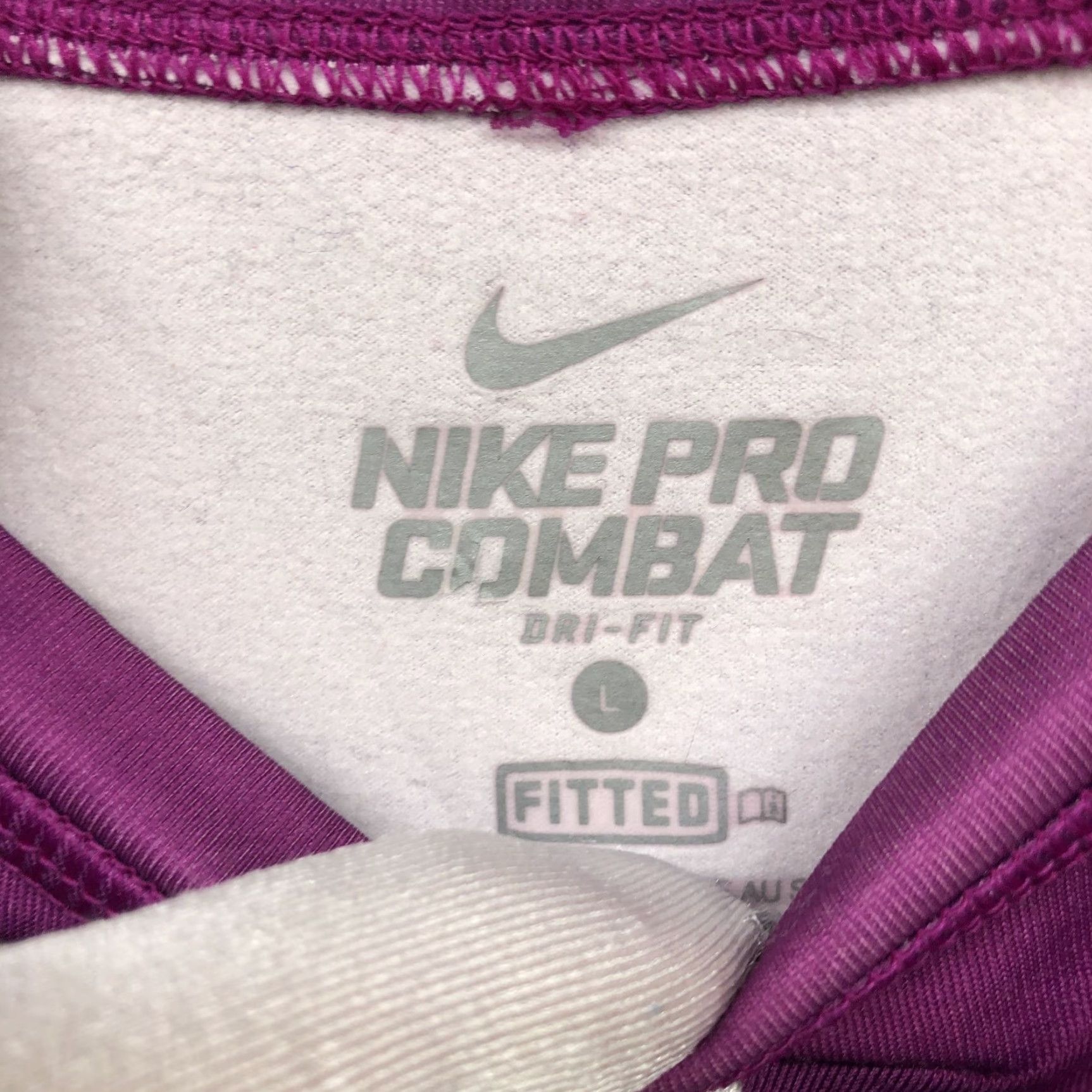 Nike Nike Pro Combat T-Shirt Womens L Purple Tie Dye Dri-Fit City Long Sleeve Slim Made Pullover Crew Neck Moisture Wicking Gym & Training Womens Clothing Size L / US 10 / IT 46 - 5 Thumbnail