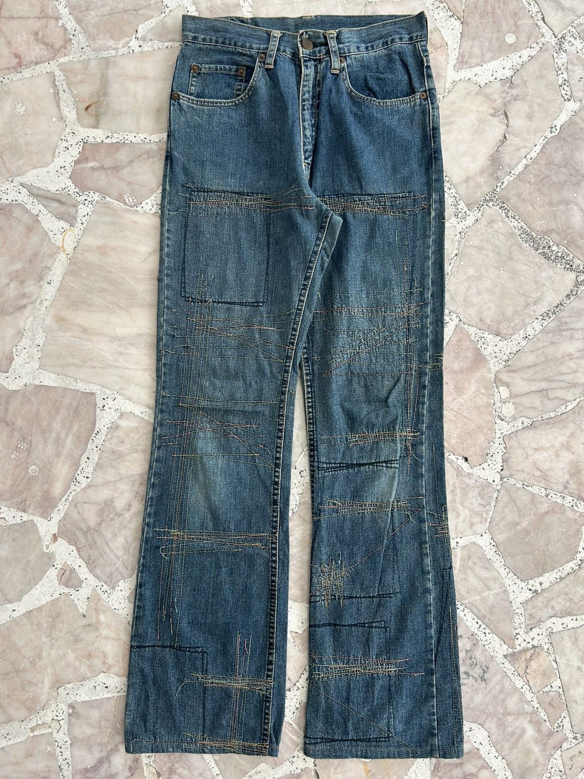 Hysteric Glamour Kinky Hysterics Sashiko Japan Vintage Denim Size US 28 / EU 44 - 1 Thumbnail