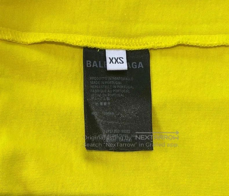 Balenciaga Balenciaga Logo Print Yellow T-shirt. Size US XXS / EU 40 - 4 Thumbnail