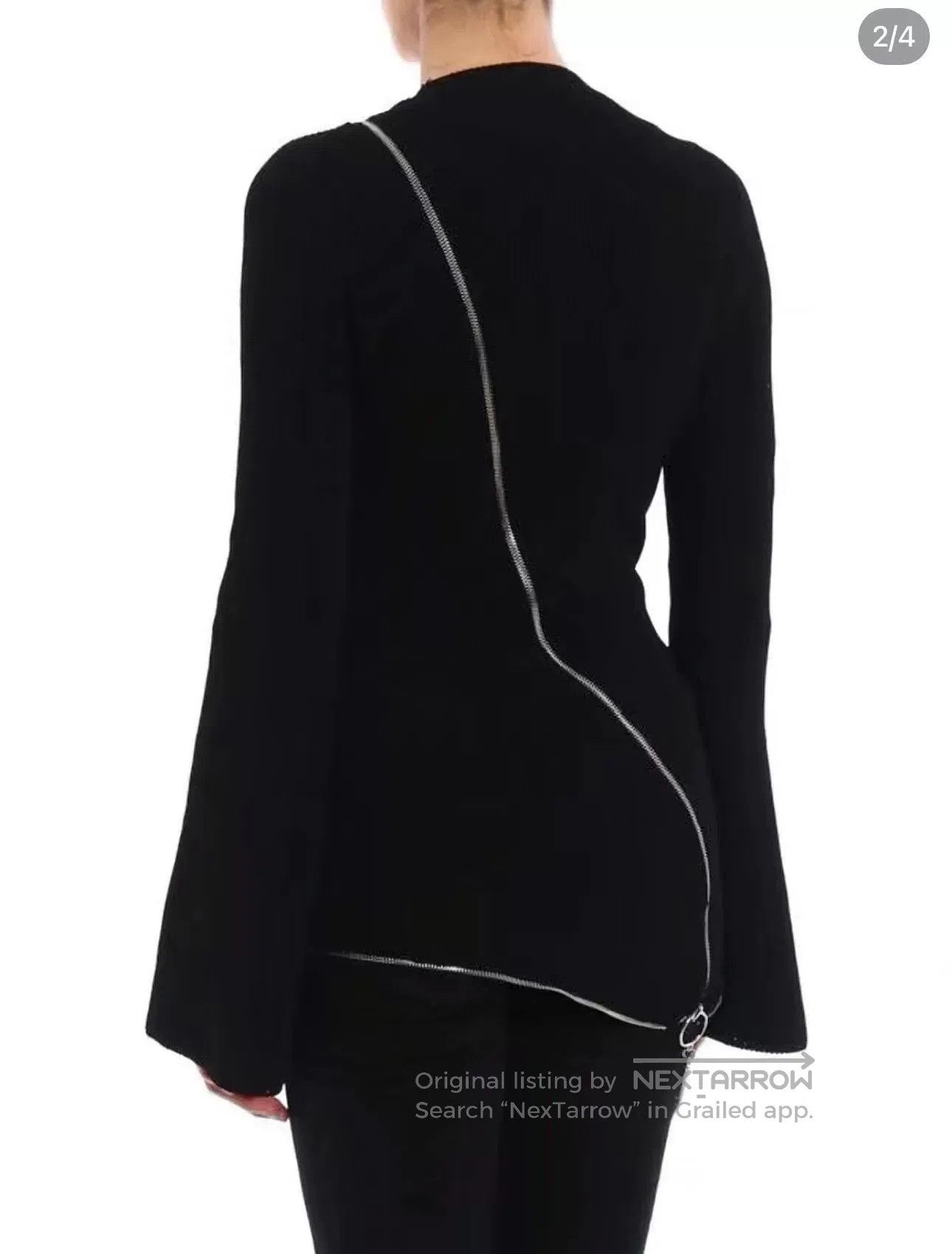 Givenchy Givenchy Irregular Hem Zipper Sweater. Size M / US 6-8 / IT 42-44 - 2 Thumbnail