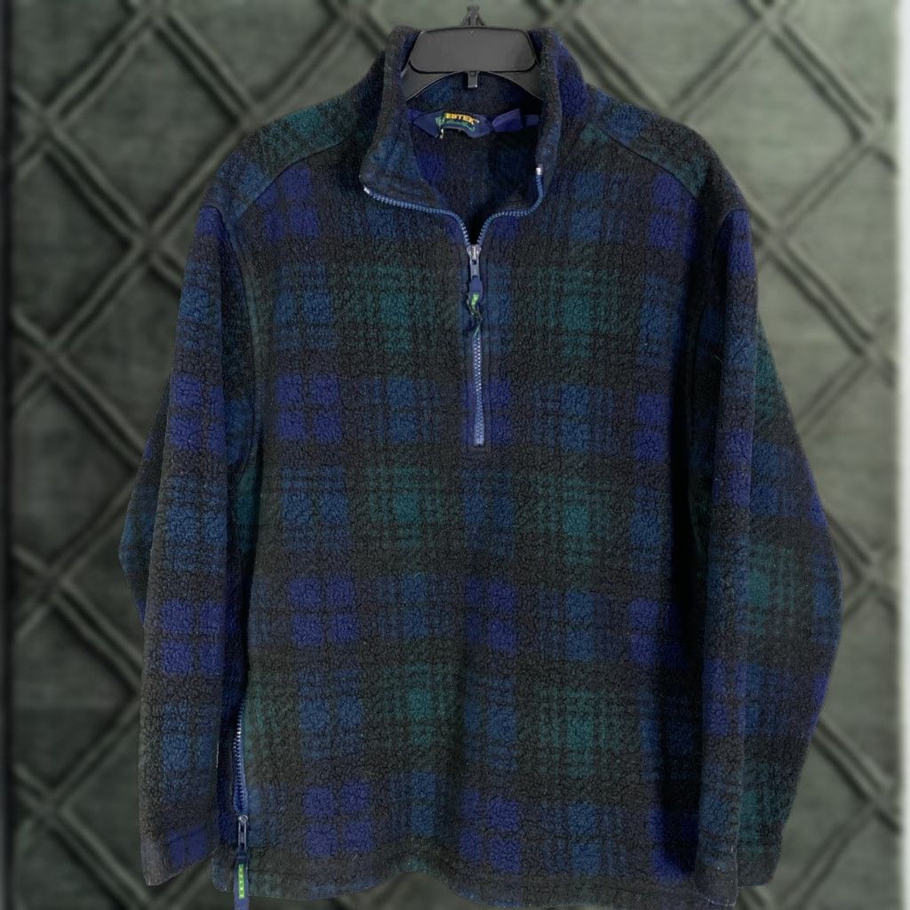 Eddie Bauer VTG Eddie Bauer EBTek Men M High Pile Fleece 1/2 Zip Pullover Jacket Multicolor Windbreaker USA 21X27 M Size US M / EU 48-50 / 2 - 1 Thumbnail