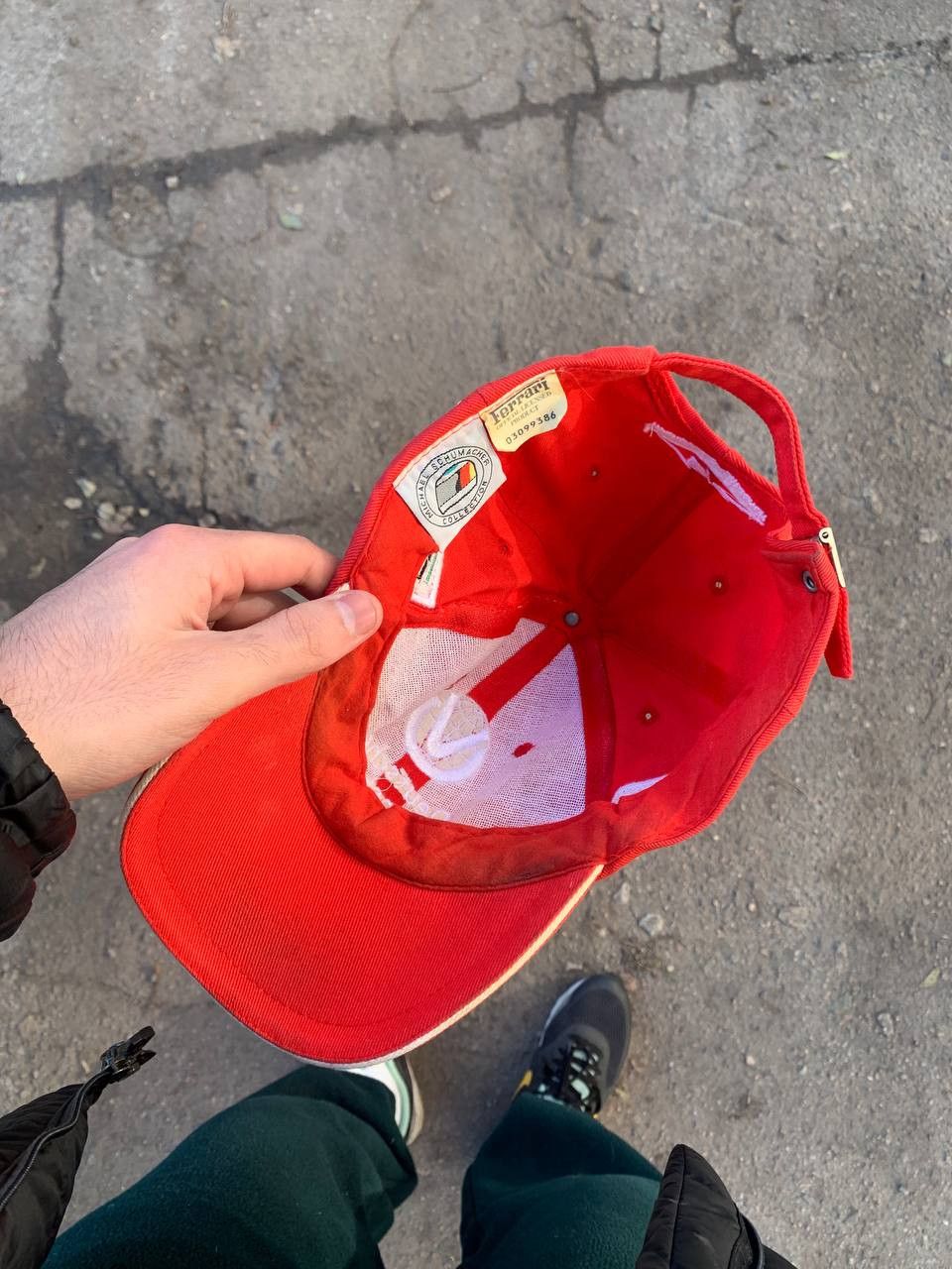NASCAR Vintage Ferrari Michael Schumacher Retro Cap Formula 1 Y2K Size ONE SIZE - 6 Thumbnail