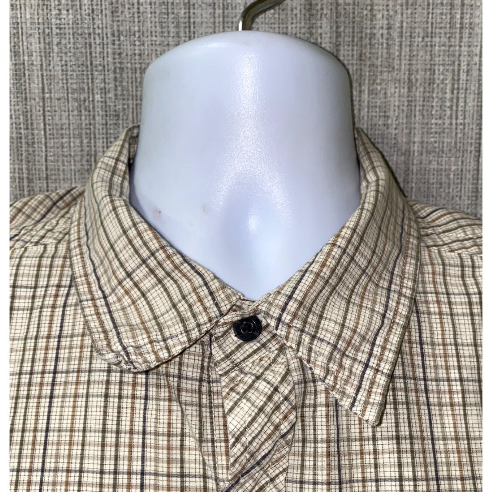 The North Face The North Face Men’s Casual Cotton Short Sleeve Check Shirt XL Beige Size US XL / EU 56 / 4 - 3 Thumbnail