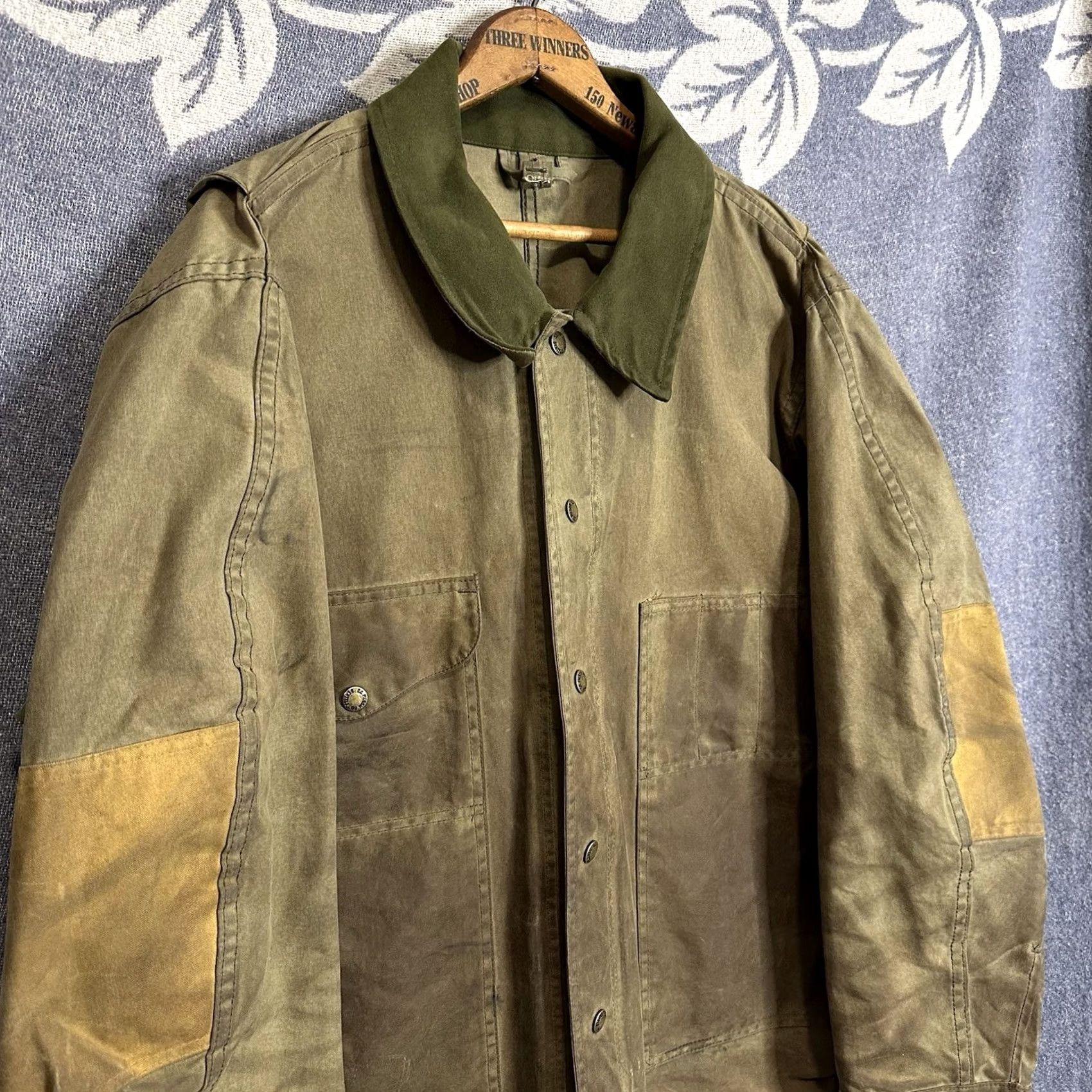Filson VINTAGE Filson Jacket Weather Tin Cloth Waxed Field Size XL Green Mens Overcoat 90s Western Workwear Hunting USA Winter Fall Spring Size US XL / EU 56 / 4 - 3 Thumbnail