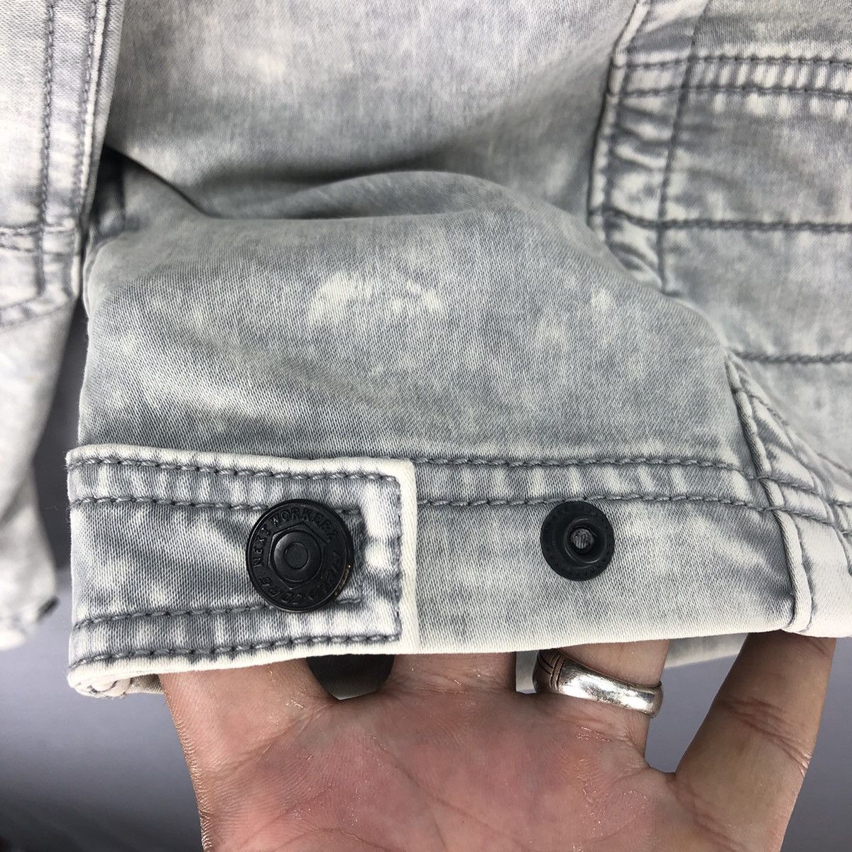 Japanese Brand Fieldcore X Nextworkerz X Cordura Acid Washed Biker Jacket Size US M / EU 48-50 / 2 - 10 Thumbnail