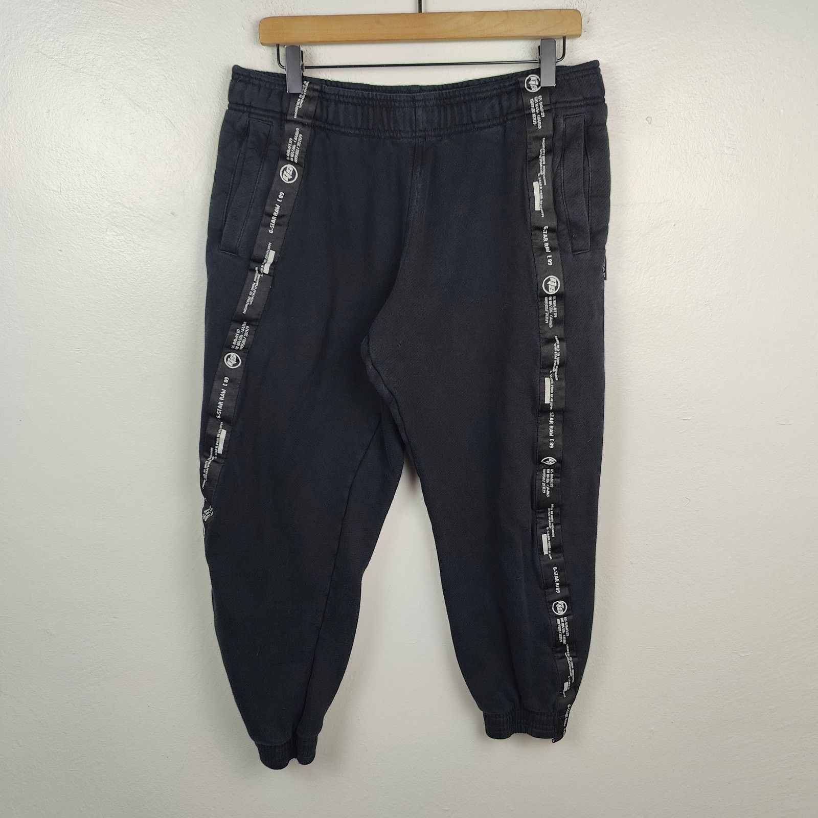 G-Star G-Star Raw Sweatpants Mens Medium Black Terry Jogger Size US 32 / EU 48 - 1 Thumbnail
