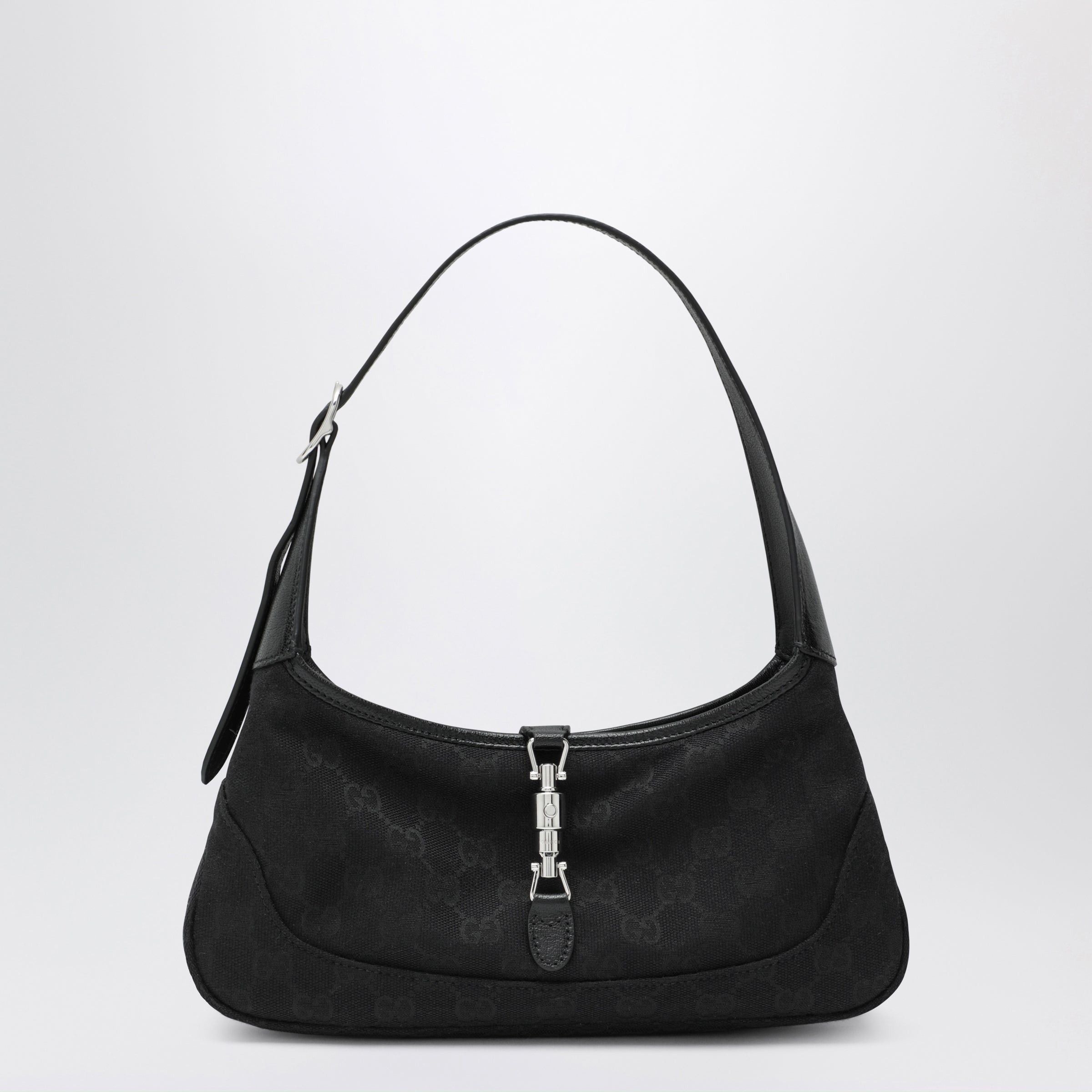 Gucci Gucci Small Jackie Slim Bag In Black Gg Fabric Size ONE SIZE - 1 Thumbnail