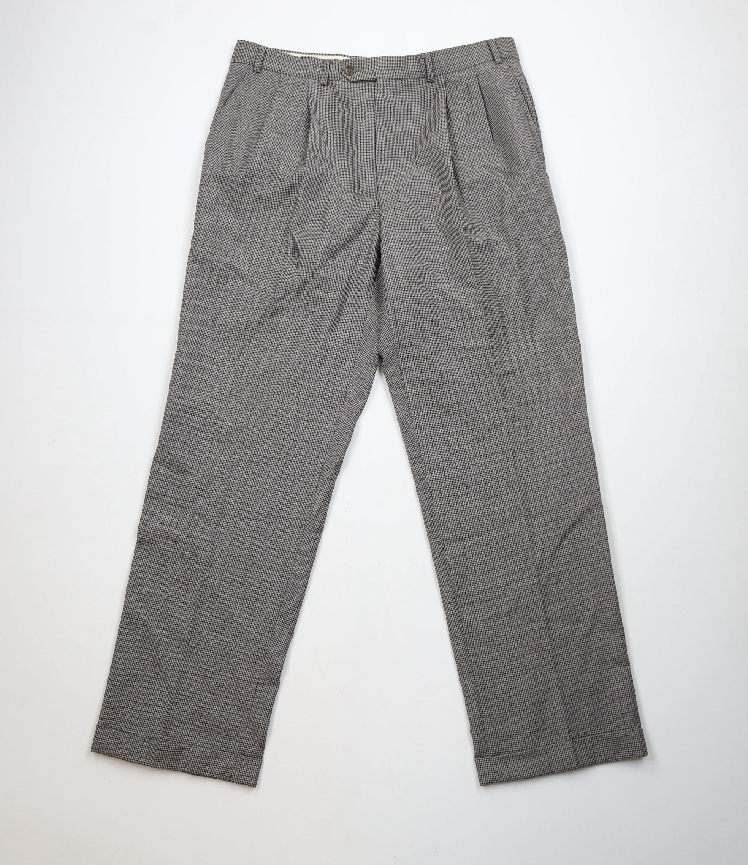 Ralph Lauren Vintage 90s Ralph Lauren Houndstooth Wide Leg Chino Pants Size US 36 / EU 52 - 1 Thumbnail