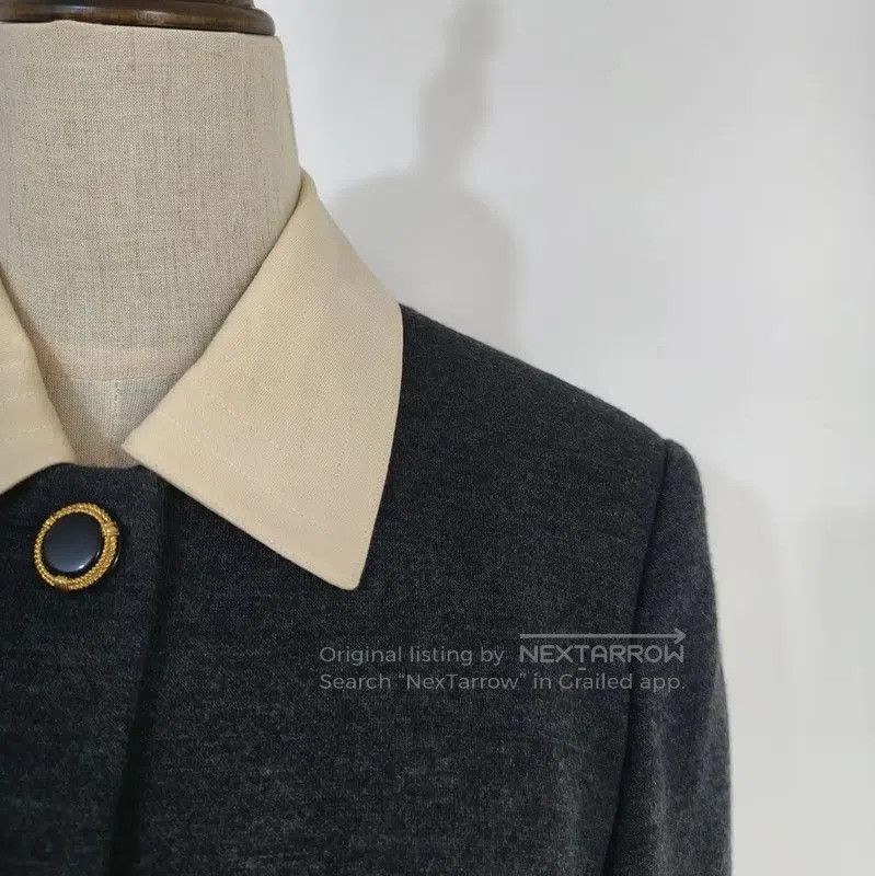 Burberry Burberry Gray Wool Long Sleeve Dress. Size M / US 6-8 / IT 42-44 - 3 Thumbnail