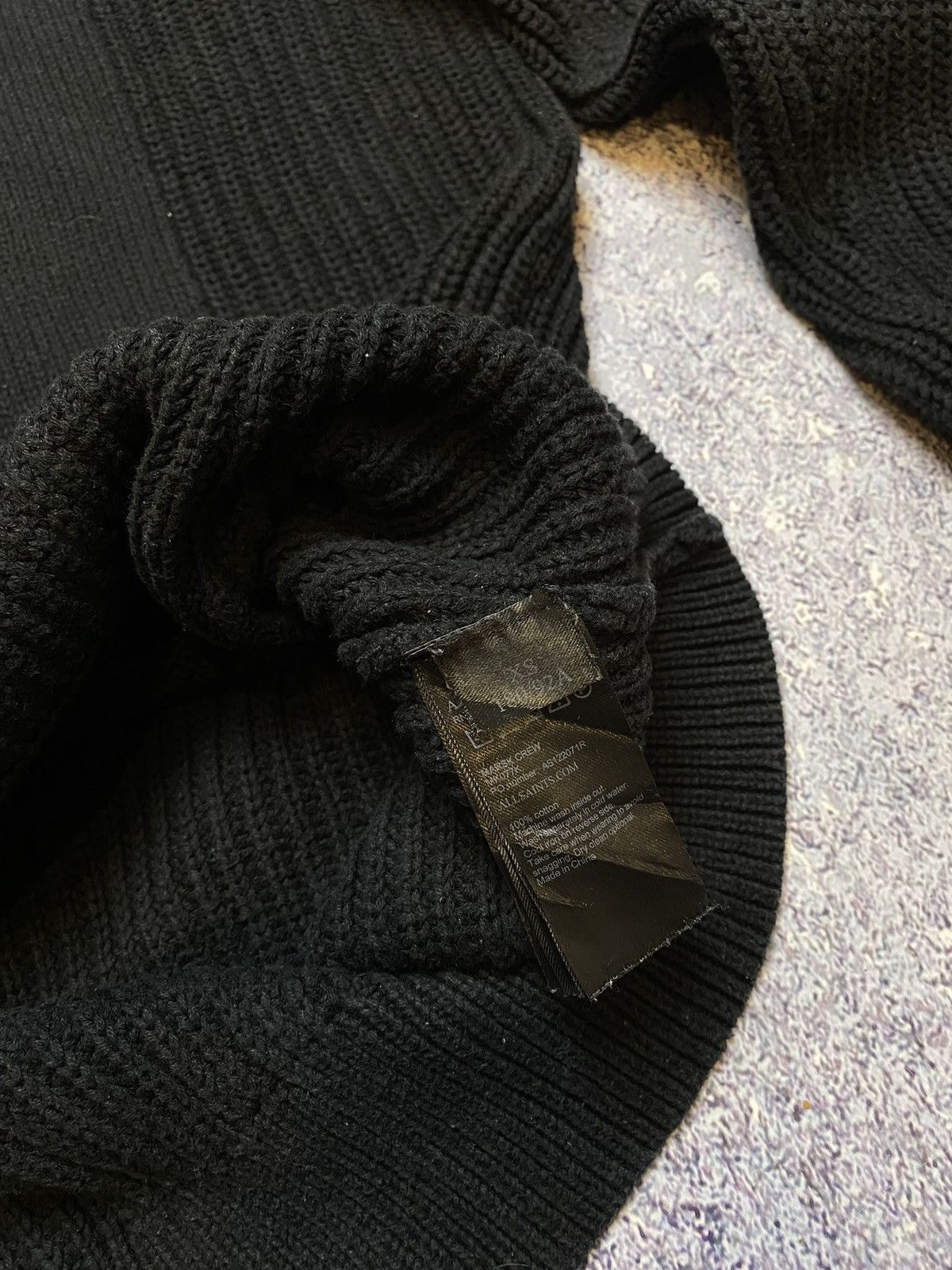 Allsaints × Vintage 💥OPIUM ALLSAINTS BLACK SWEATER BALENCIAGA STYLE Size US XS / EU 42 / 0 - 10 Thumbnail