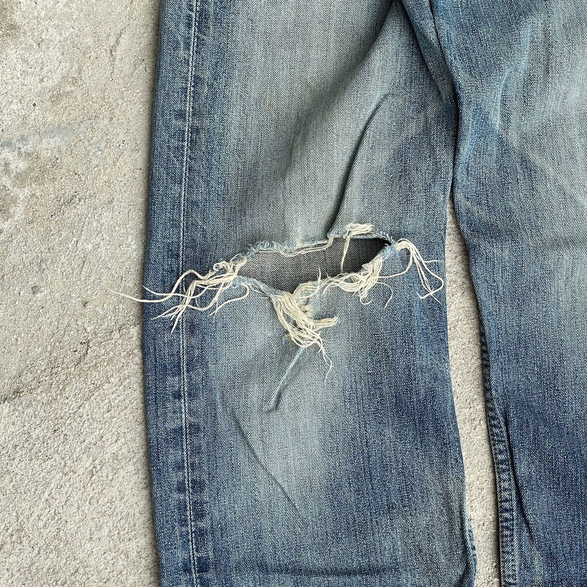 Levi's × Levi's Vintage Clothing “VINTAGE LEVIS” Y2K LEVIS DISTRESSED DENIM Size US 29 - 2 Thumbnail