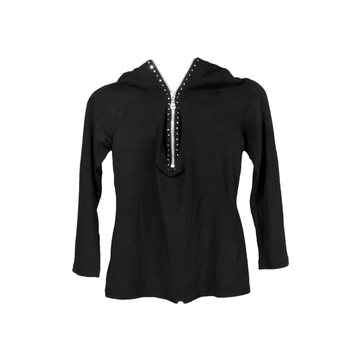 14th Addiction BEATRICE DOUBLE FRONT-BACK ZIP-UP LONG SLEEVED CARDIGAN Size S / US 4 / IT 40 - 2 Thumbnail