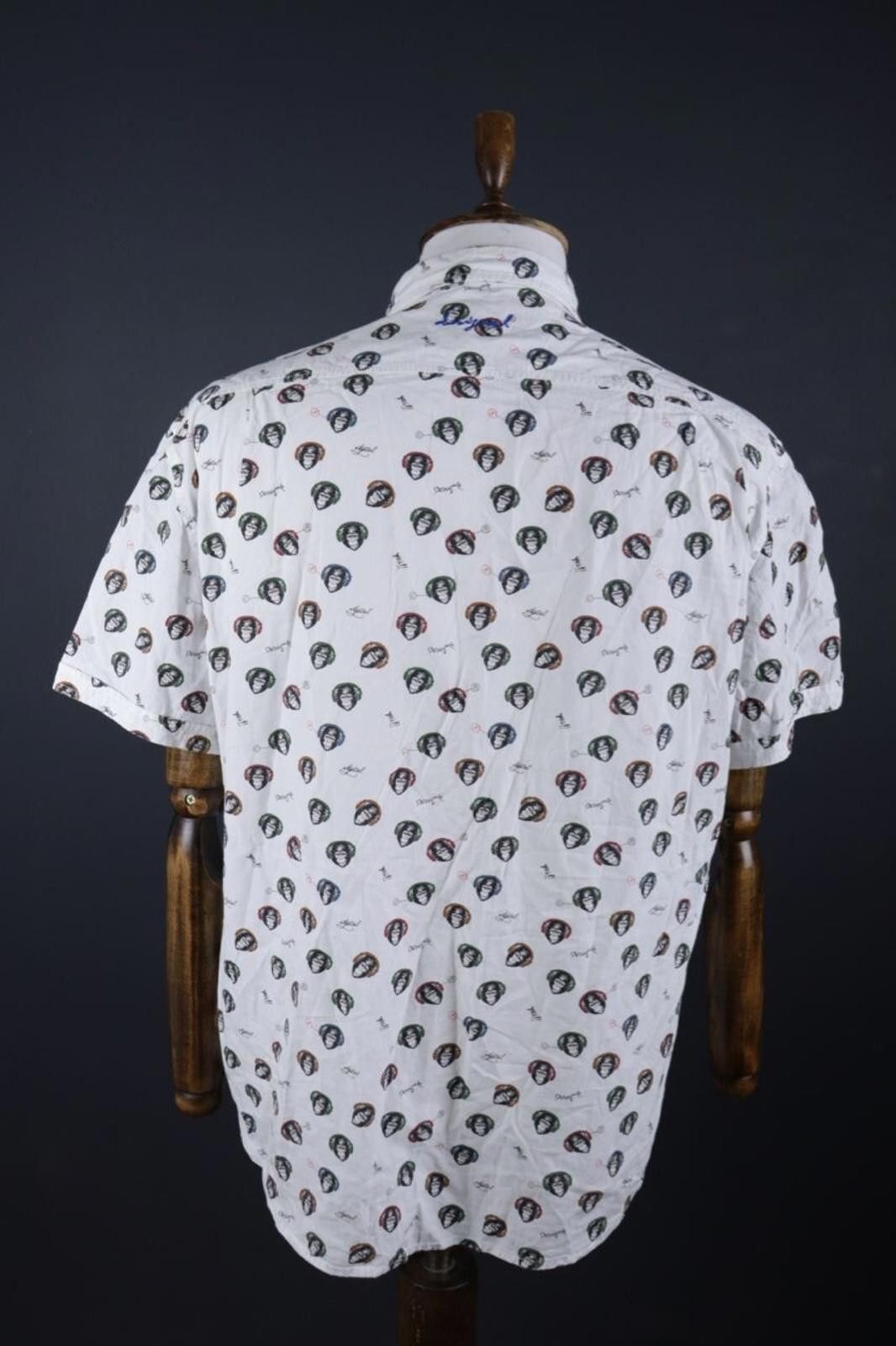 Desigual Desigual White Animal Printed Button Down Shirt Size XXL Size US XXL / EU 58 / 5 - 4 Thumbnail