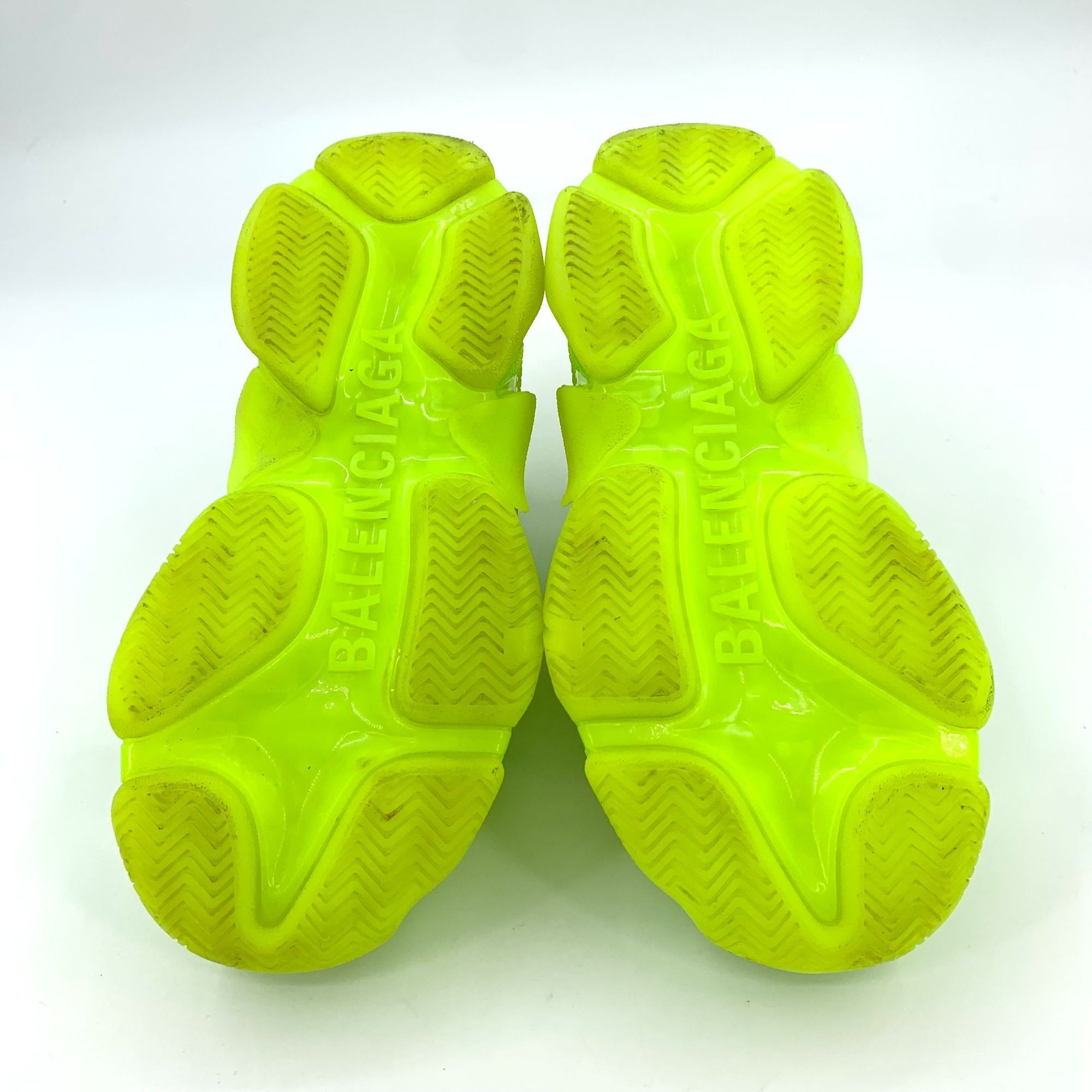 Balenciaga Balenciaga Fluorescent Yellow Triple S Sneakers Size 37 Mesh Size US 7 / IT 37 - 8 Thumbnail