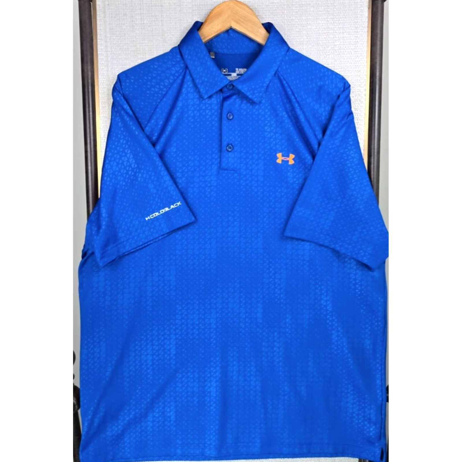 Under Armour UNDER ARMOUR COLDBLACK Polo Shirt Mens XL HeatGear Blue Golf Tennis Performance Short Sleeve Breathable UV Protection Wicking Quick Dry Size US XL / EU 56 / 4 - 3 Thumbnail
