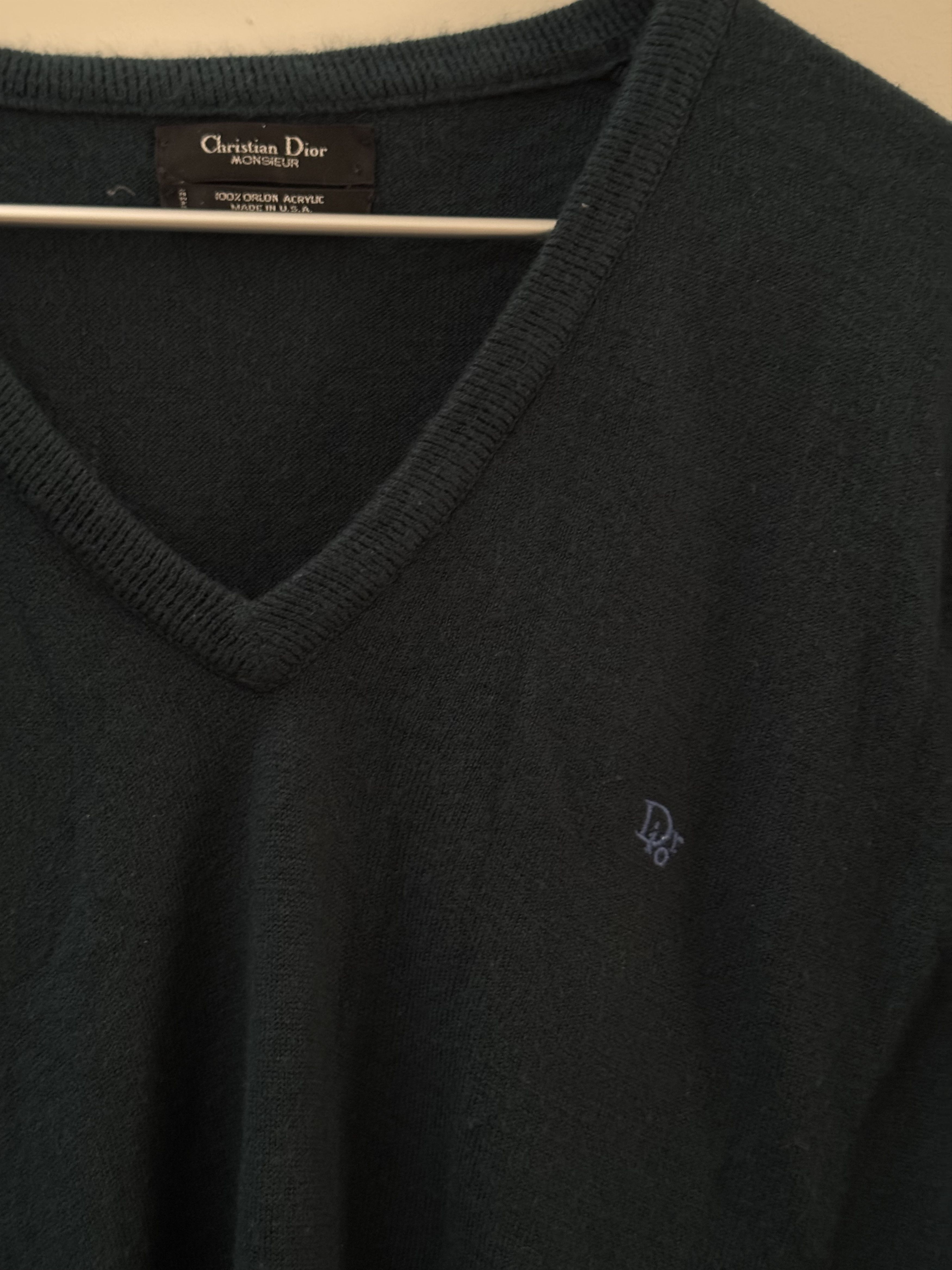 Christian Dior Monsieur Christian Dior Monsieur Knit Vest with Logo Embroidery Size US L / EU 52-54 / 3 - 4 Thumbnail
