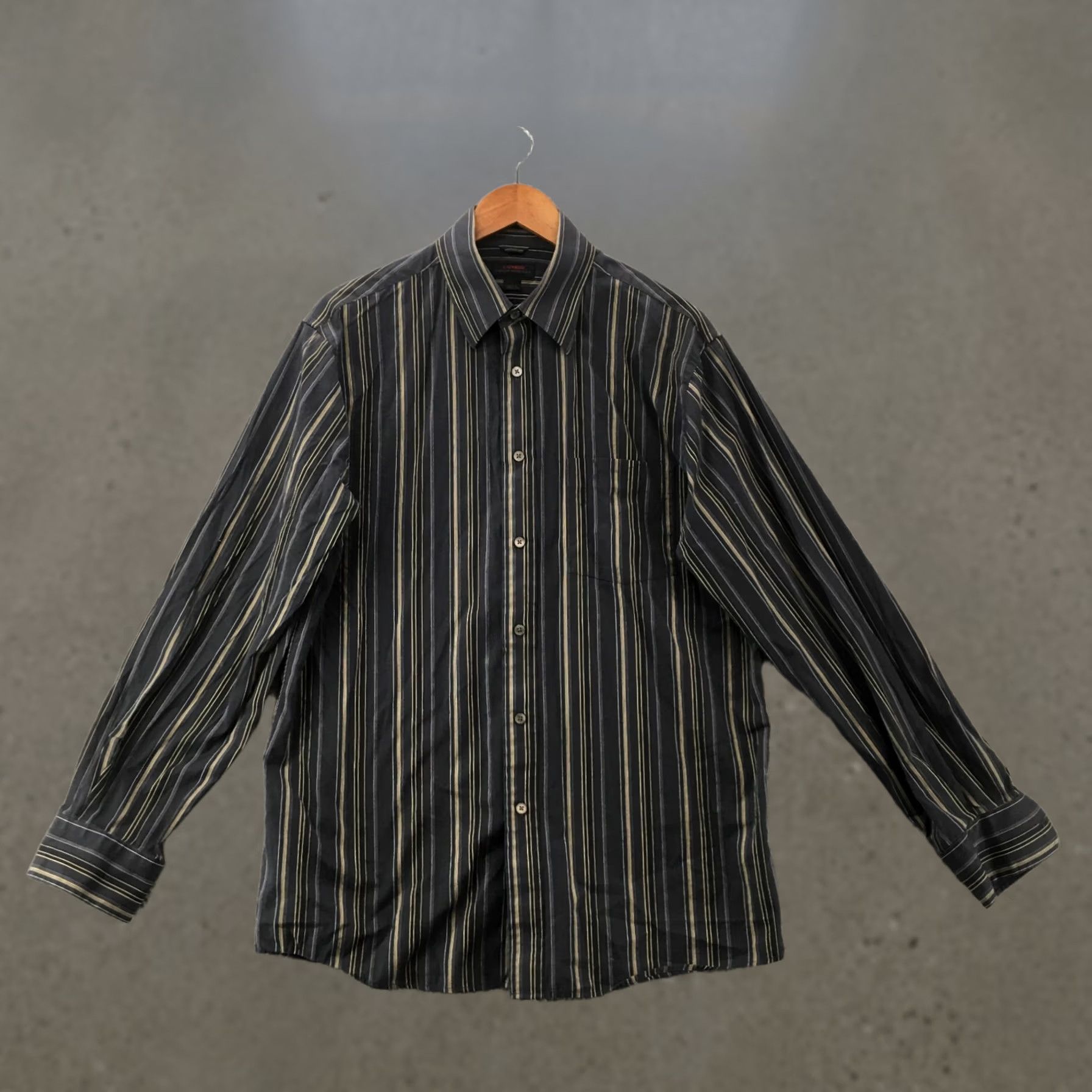 Express Premium Woven Button Up Shirt Mens Large Blue Striped Cotton Long Sleeve Classic Casual Size L / US 10 / IT 46 - 1 Thumbnail