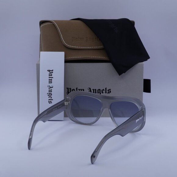 Palm Angels PERI103 ELFIN 0107 Aviator Sunglasses - White/Dark Grey Palm Angels Palm Angels PERI103 ELFIN 0107 Sunglasses White  main image 4