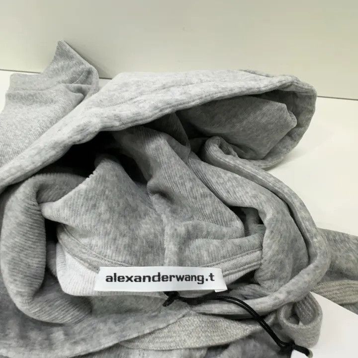 Alexander Wang Alexander Wang Logo Print Cropped Hoodie - Size L / US 10 / IT 46 - 5 Thumbnail