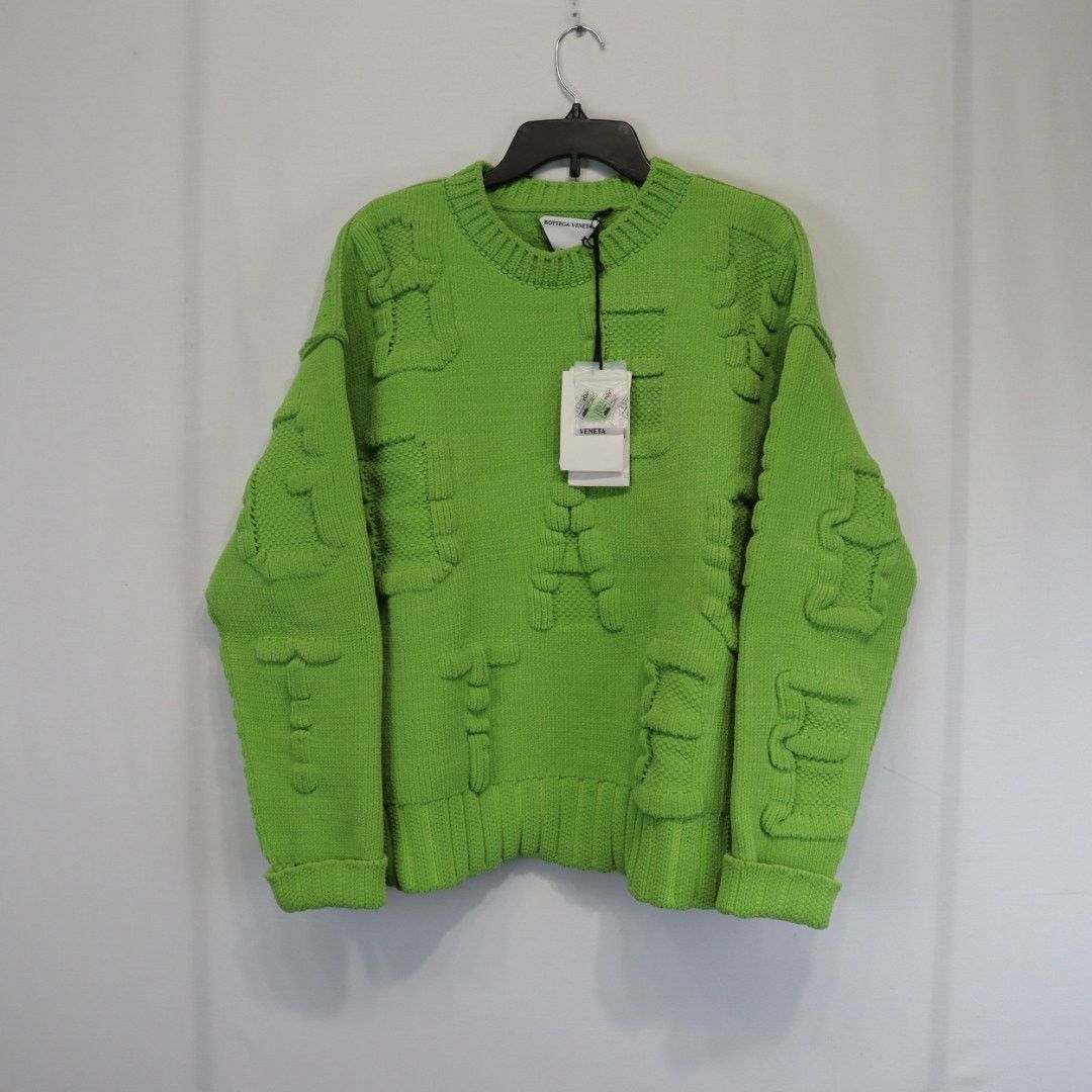 Bottega Veneta o1rshd1 Alphabet Chenille Knitwear Sweater in Green Size US S / EU 44-46 / 1 - 1 Thumbnail