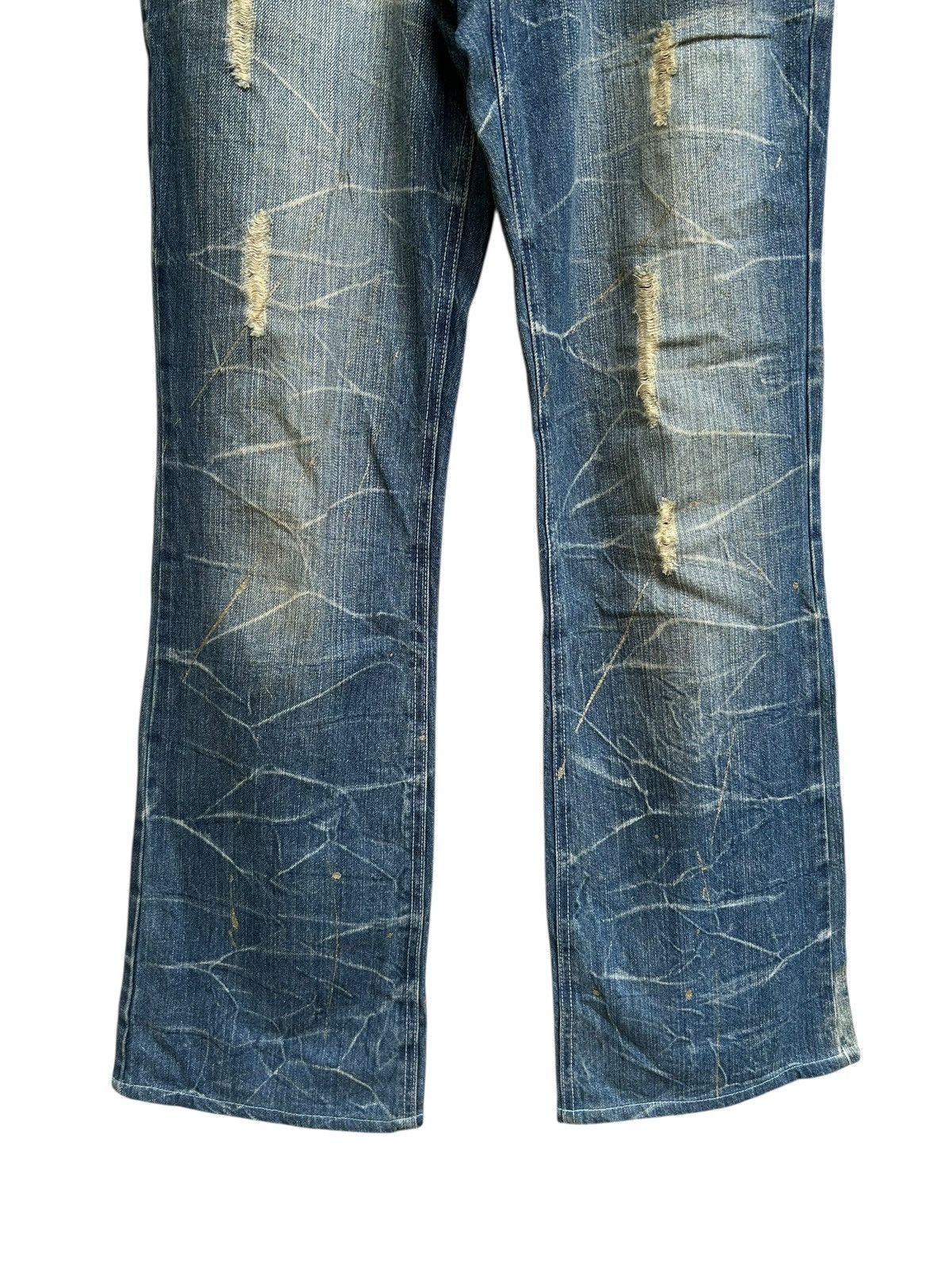 Japanese Brand × Kapital × Vintage Flare Nylaus Japanese Punk Style Distressed Denim Jeans Size US 30 / EU 46 - 6 Thumbnail