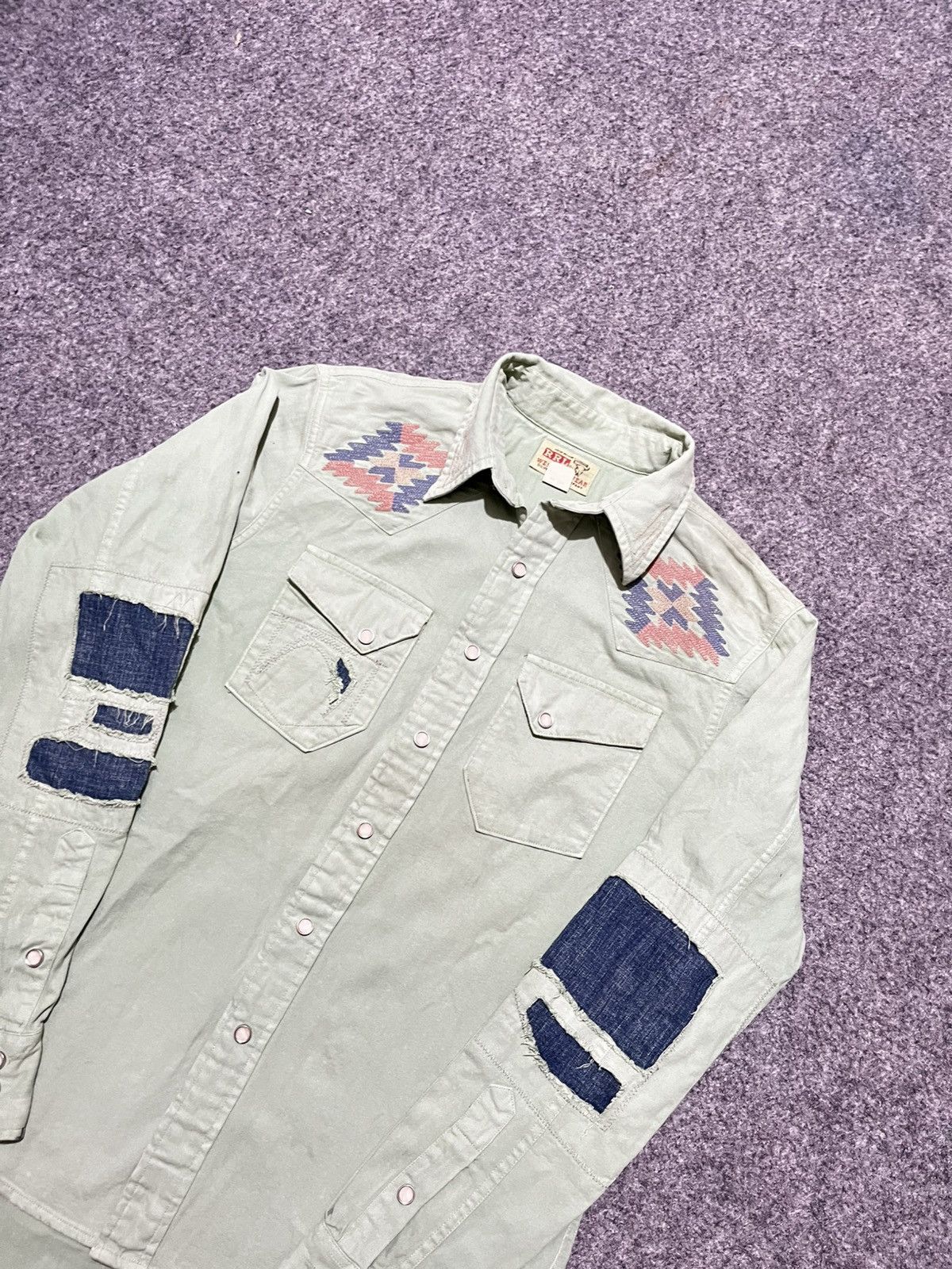 RRL Ralph Lauren ❌❌SOLD❌❌Vintage RRL Western Wear Longsshirt Size US M / EU 48-50 / 2 - 9 Thumbnail
