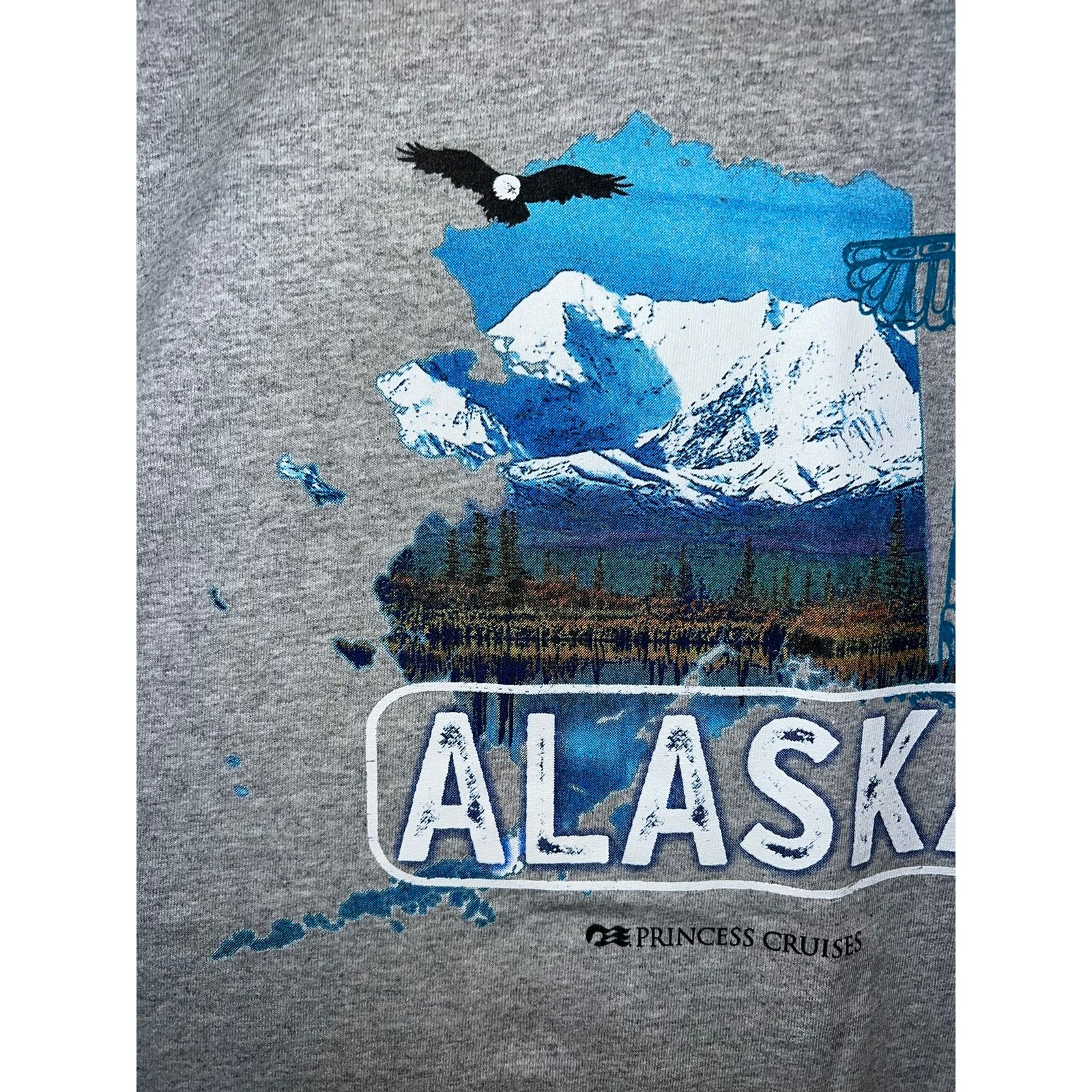 Gildan Alaska Shirt Princess Cruises Bald Eagle Gray Tee Gildan XL Size US XL / EU 56 / 4 - 3 Thumbnail