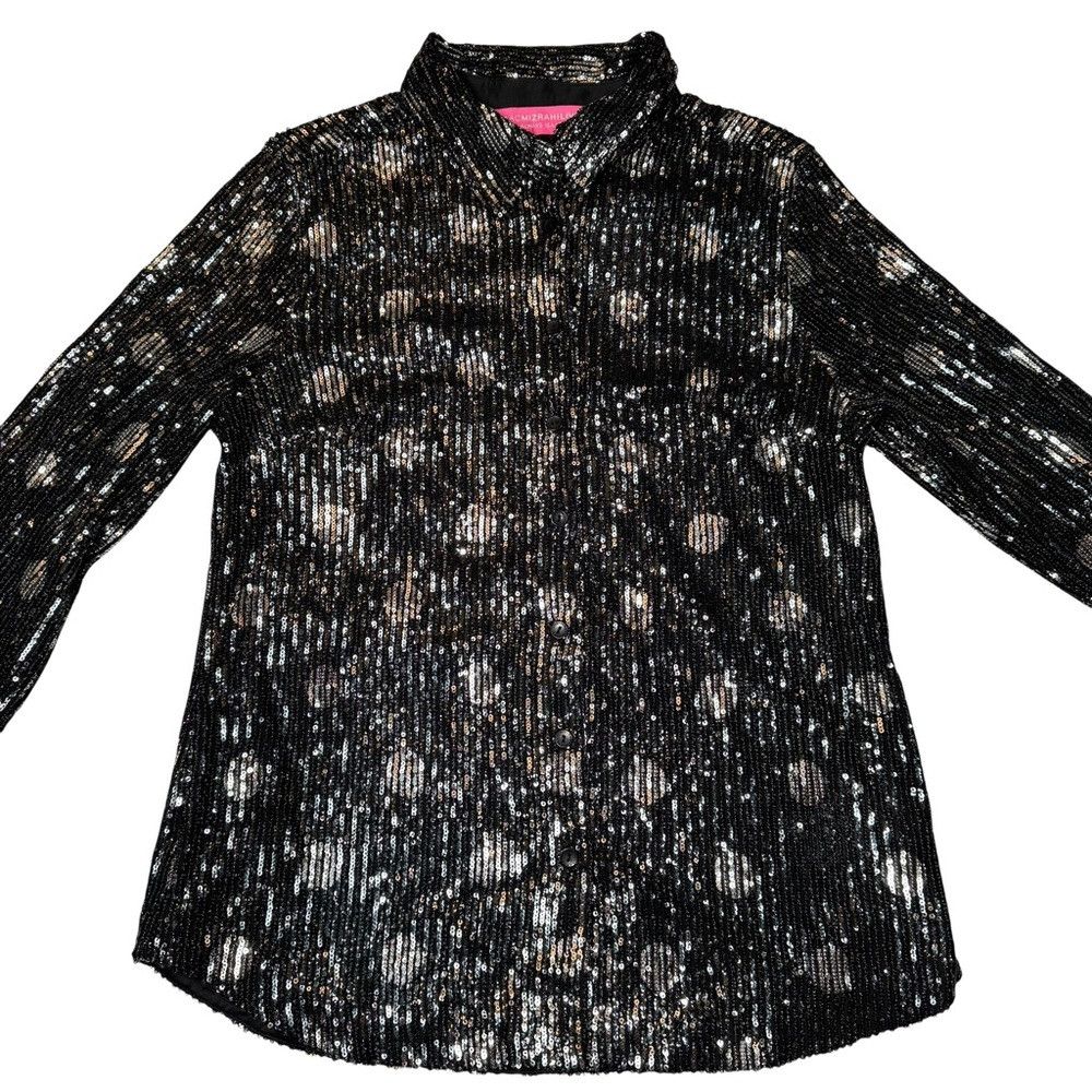 Isaac Mizrahi NWT New Isaac Mizrahi Live! Always Isaac Printed Sequin Blo Size XS / US 0-2 / IT 36-38 - 3 Thumbnail