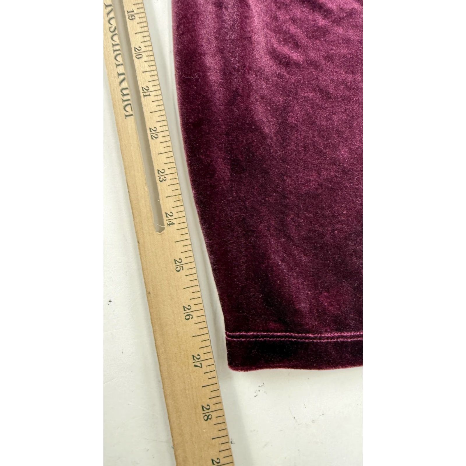 J.Crew J.Crew Womens 3X Velvet Leggings Plus Size Purple Pull On Stretch Elastic Waist Pants Size 40" / US 18 - 7 Thumbnail