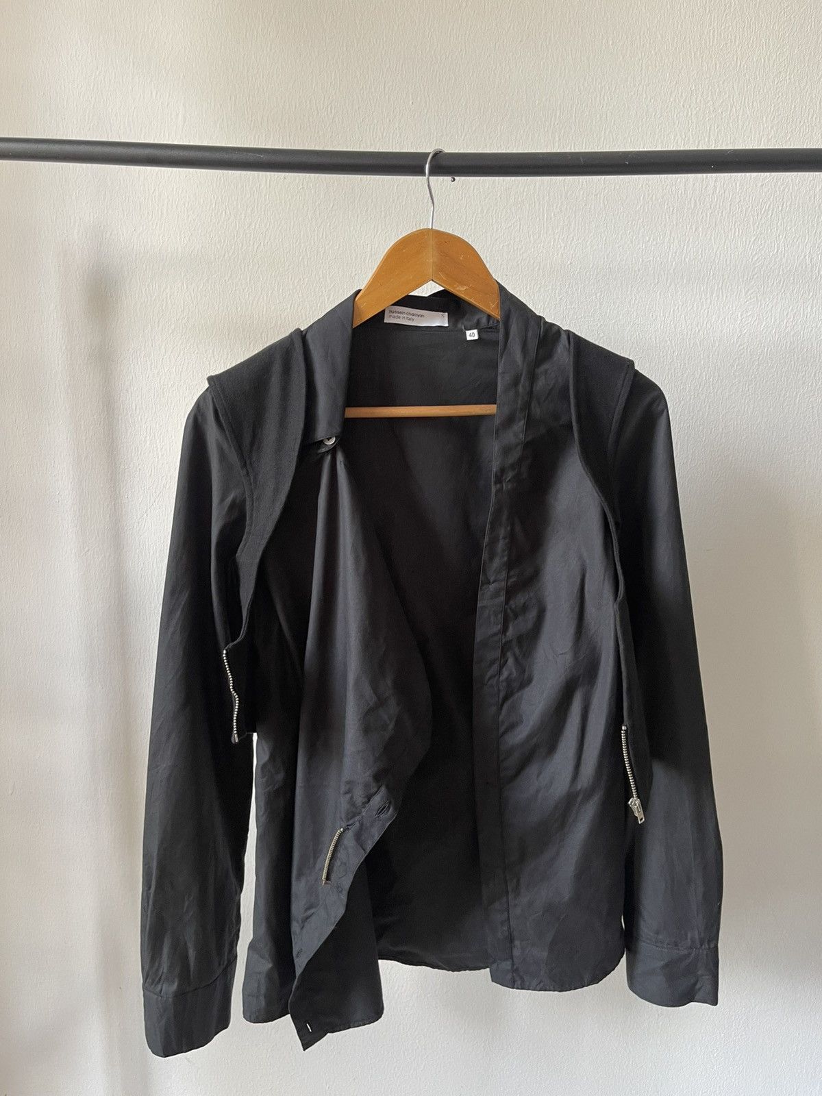Hussein Chalayan HUSSEIN CHALAYAN 2000S BLACK ASYMMETRICAL AVANT GARDE ZIPPER Size S / US 4 / IT 40 - 5 Thumbnail