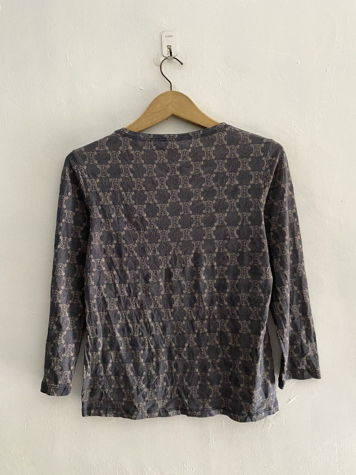 Celine 90s Celine monogram longsleeve tshirt vintage Size XL / US 12-14 / IT 48-50 - 2 Thumbnail