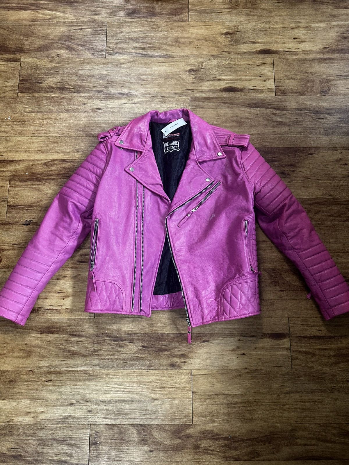 Genuine Leather Pink Leather Jacket Size US M / EU 48-50 / 2 - 1 Thumbnail