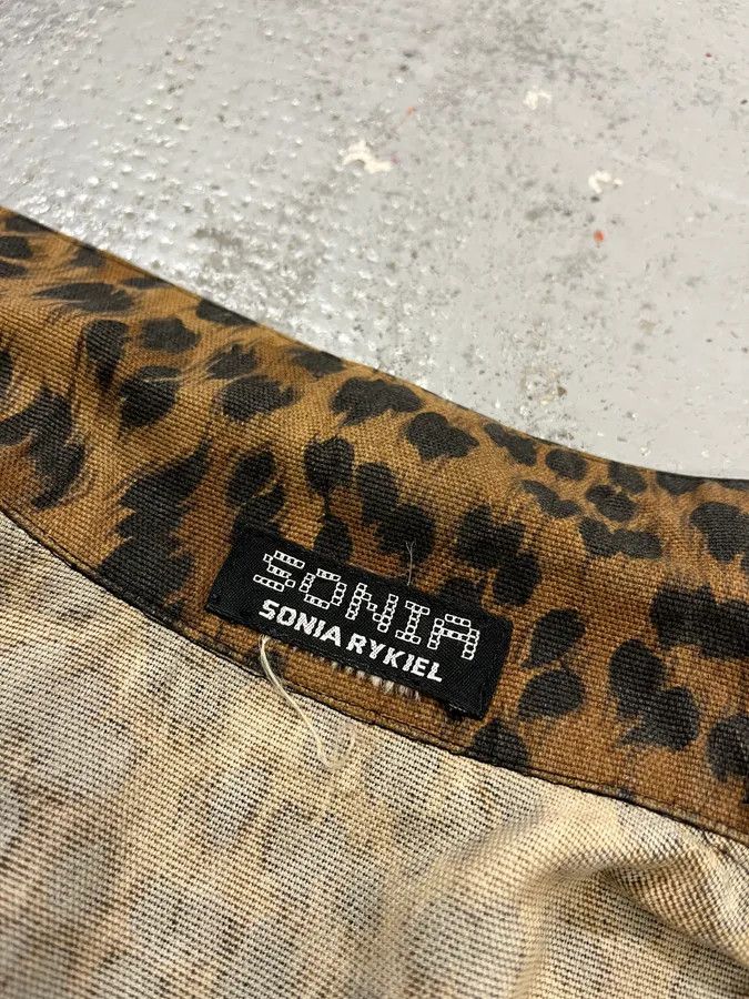 Vintage Sonia Ryckiel Brown Leopard Print Jacket Size S / US 4 / IT 40 - 11 Thumbnail
